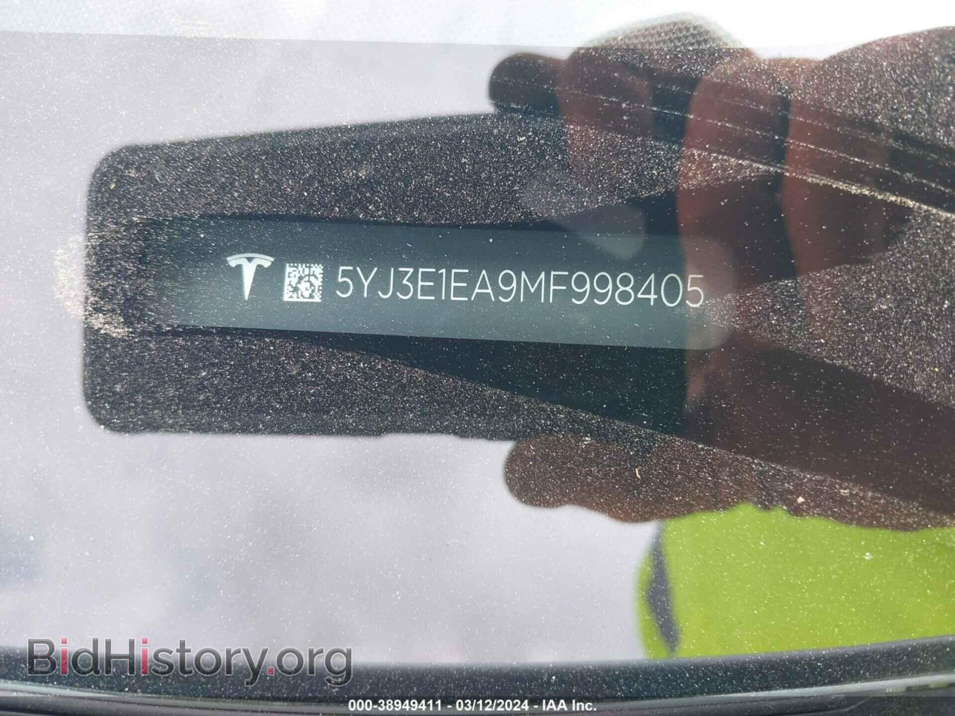 2021 TESLA MODEL 3 - VIN: 5YJ3E1EA9MF998405 - Фото 9