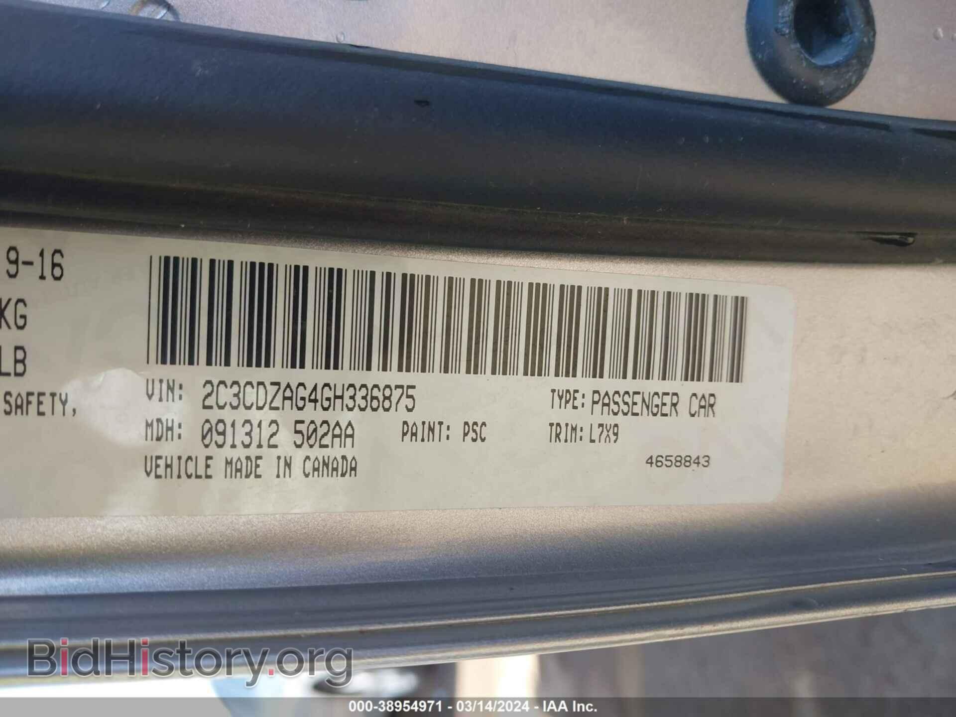 2016 DODGE CHALLENGER - VIN: 2C3CDZAG4GH336875 - Photo 9
