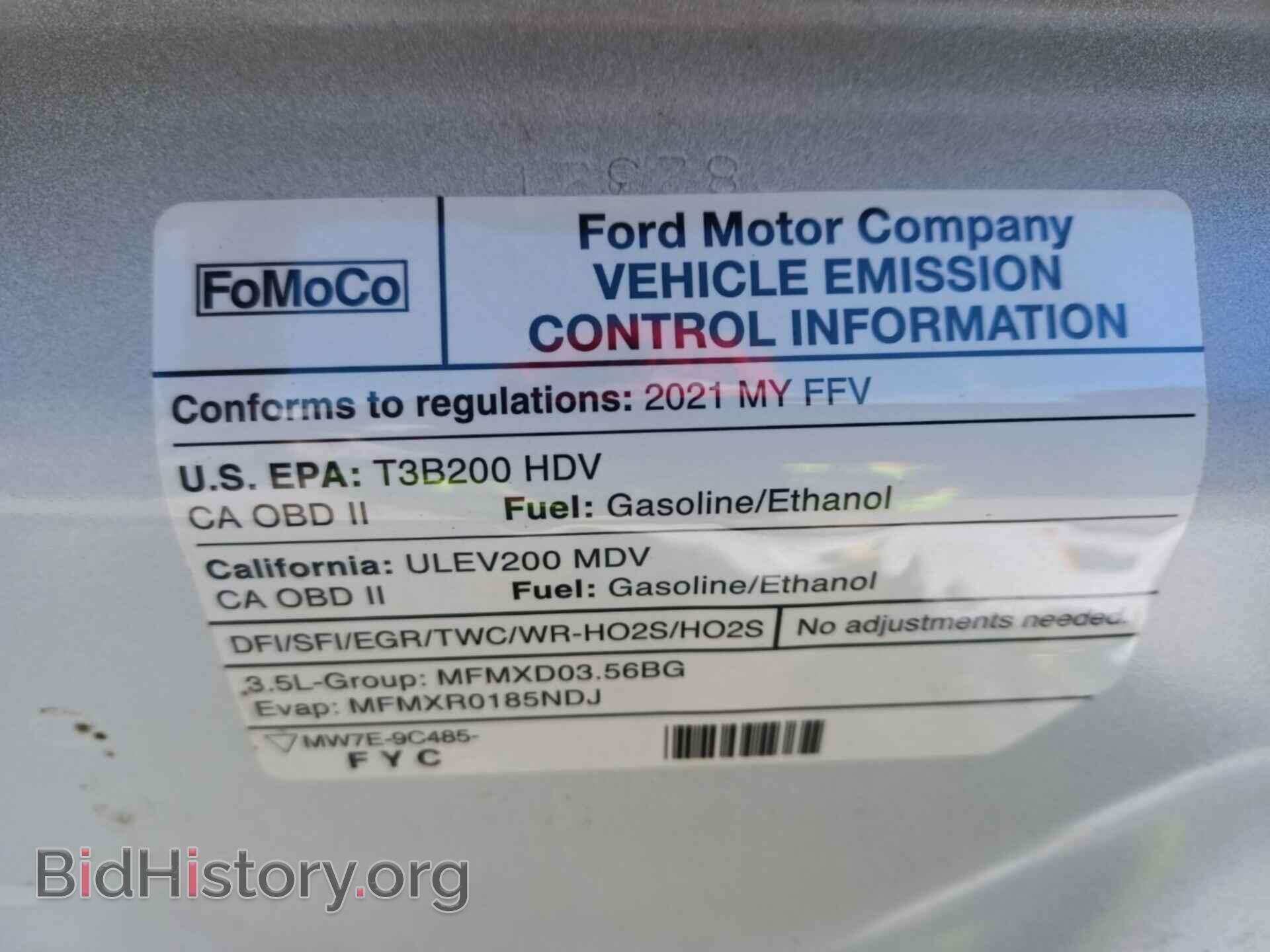 2021 FORD TRANSIT - VIN: 1FTYE1Y84MKA75279 - Фото 3