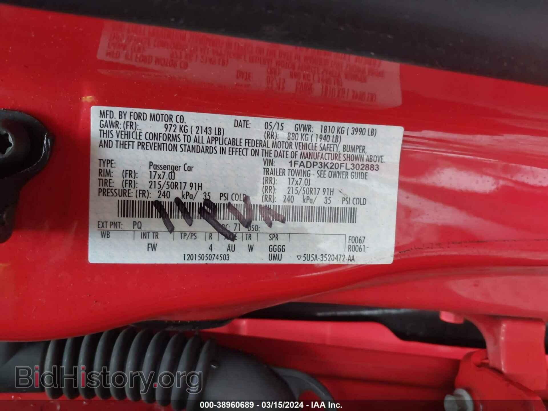 2015 FORD FOCUS - VIN: 1FADP3K20FL302883 - Photo 9