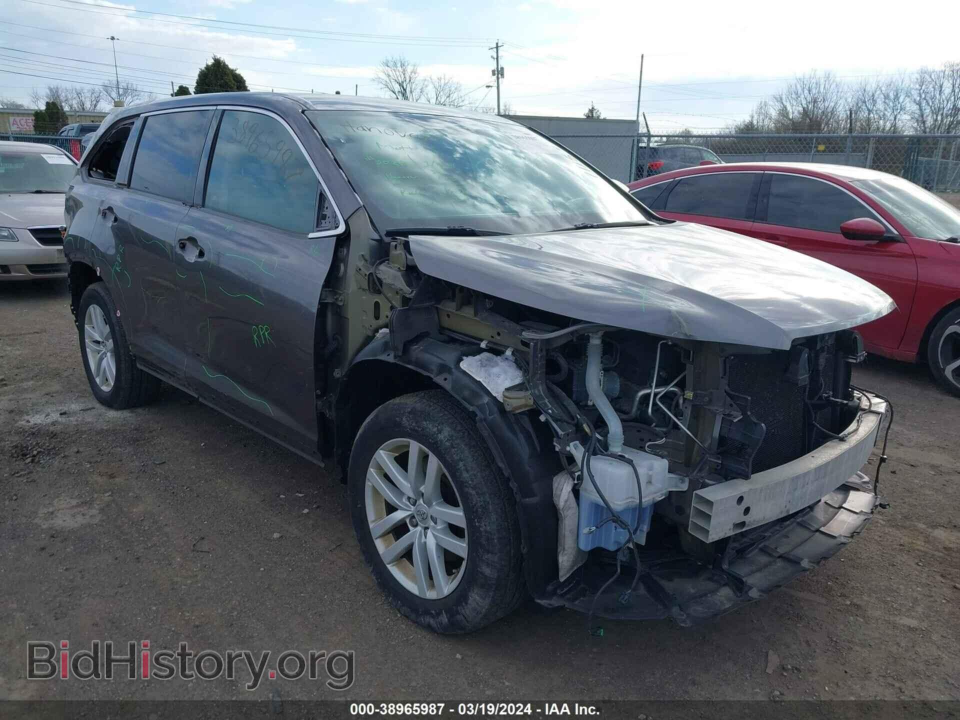 Photo 5TDBKRFH8FS177115 - TOYOTA HIGHLANDER 2015