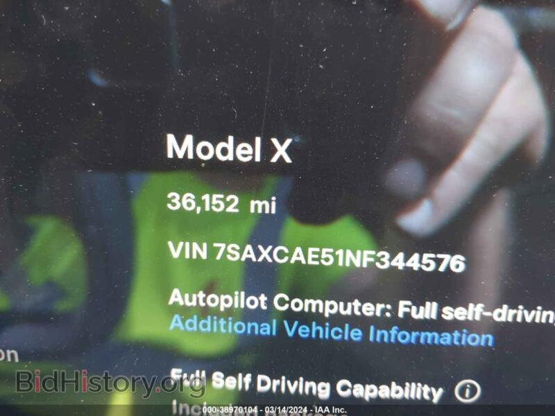 2022 Tesla MODEL X (VIN 7SAXCAE51NF344576) — фото 7 из 17