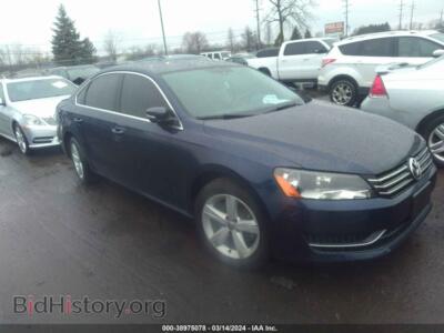2014 Volkswagen PASSAT 2.5L SE, синий — VIN 1VWBP7A38EC004838, IAAI