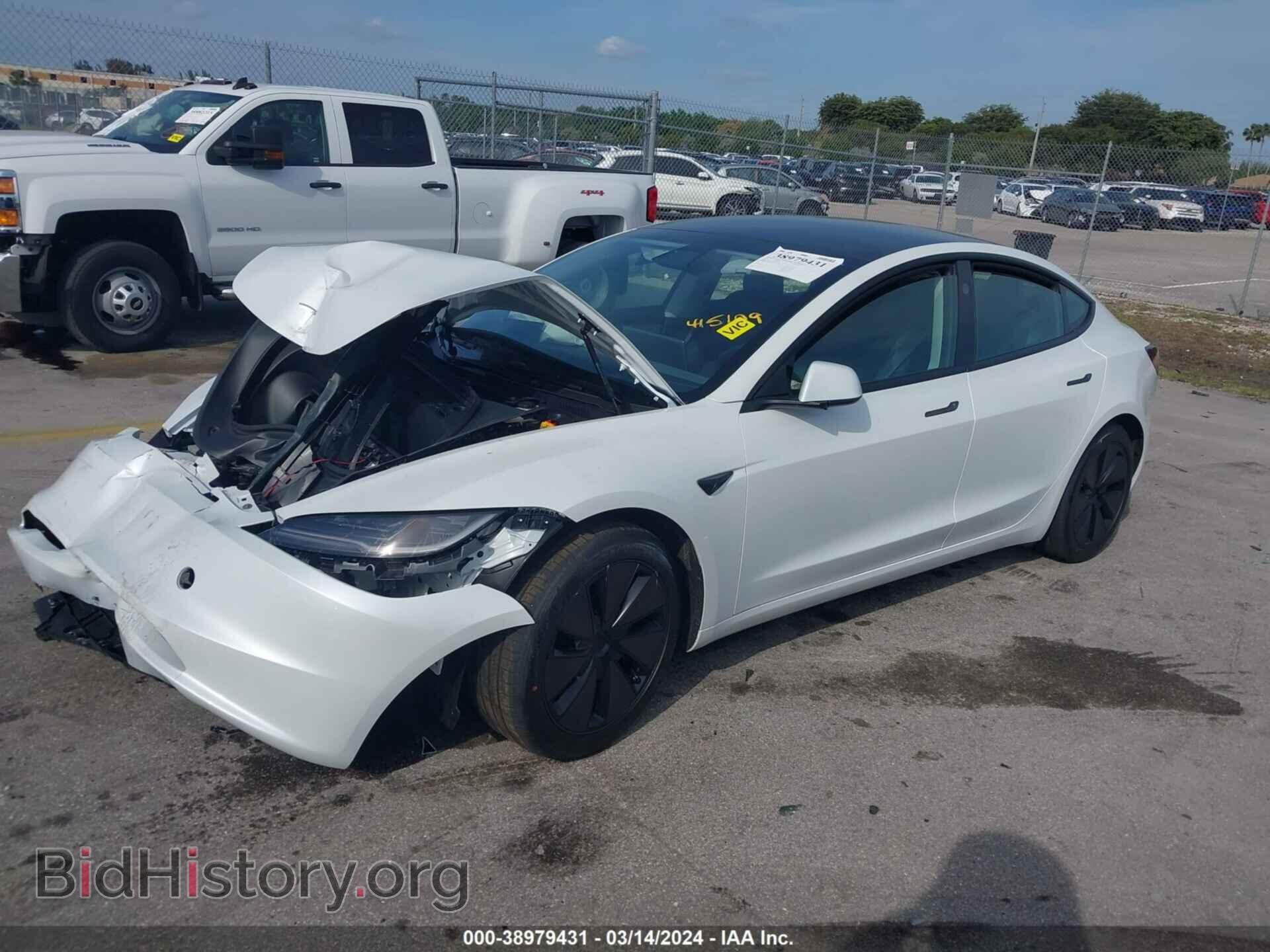 2024 TESLA MODEL 3 - VIN: 5YJ3E1EA1RF727457 - Фото 2