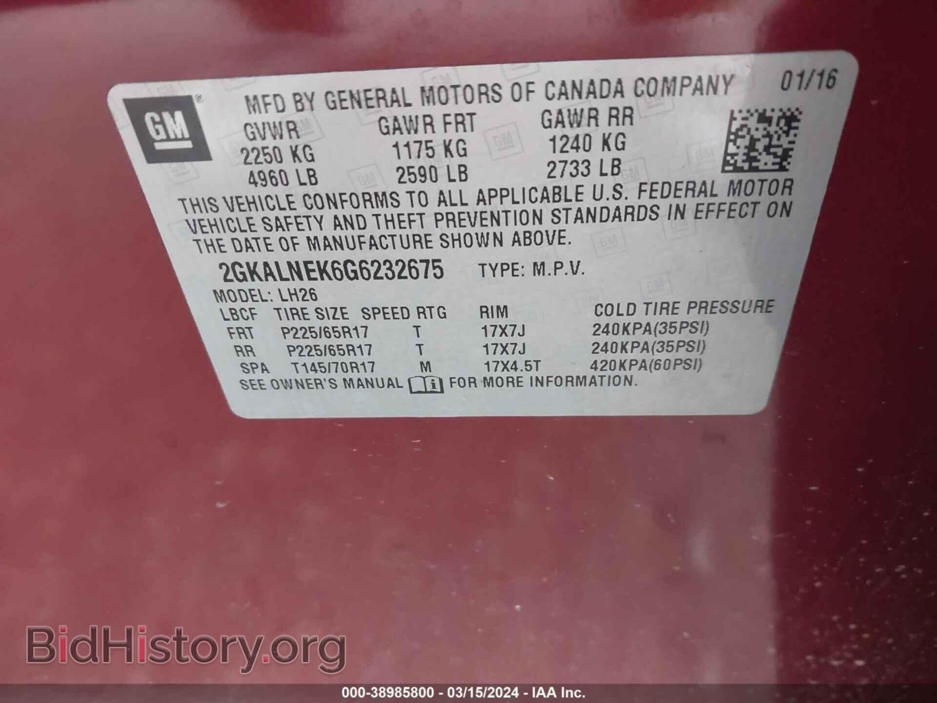 2016 GMC TERRAIN - VIN: 2GKALNEK6G6232675 - Photo 9