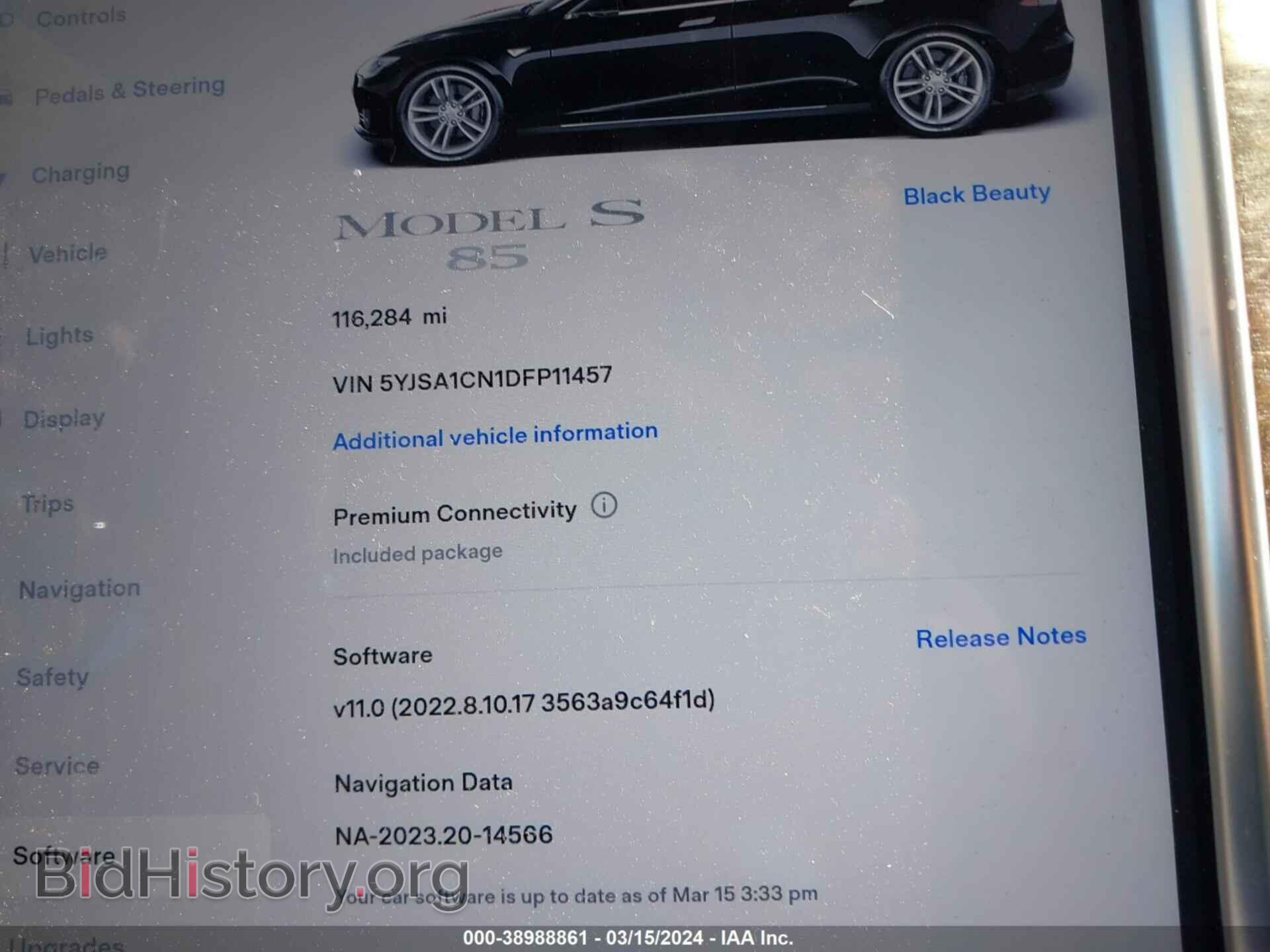 2013 TESLA MODEL S - VIN: 5YJSA1CN1DFP11457 - Фото 7
