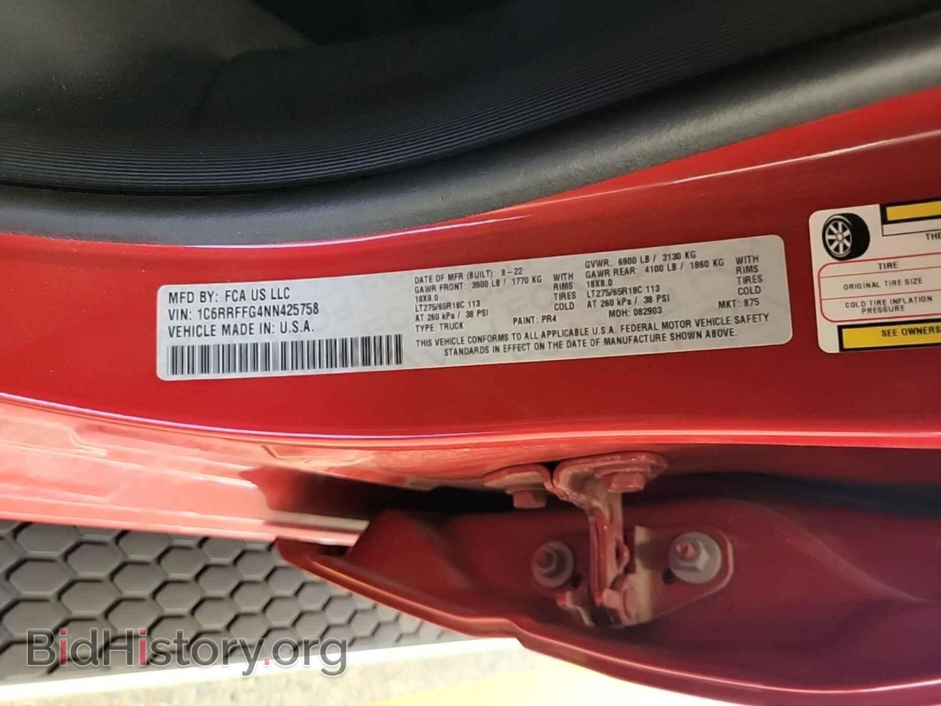 2022 RAM 1500 - VIN: 1C6RRFFG4NN425758 - Фото 21