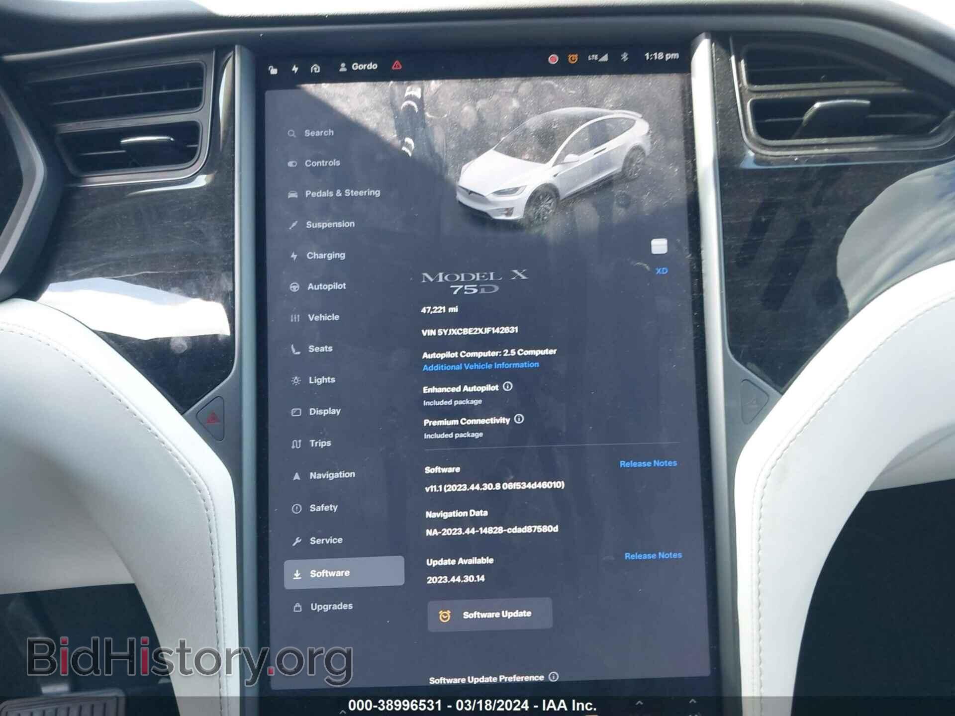 2018 TESLA MODEL X - VIN: 5YJXCBE2XJF142631 - Photo 7
