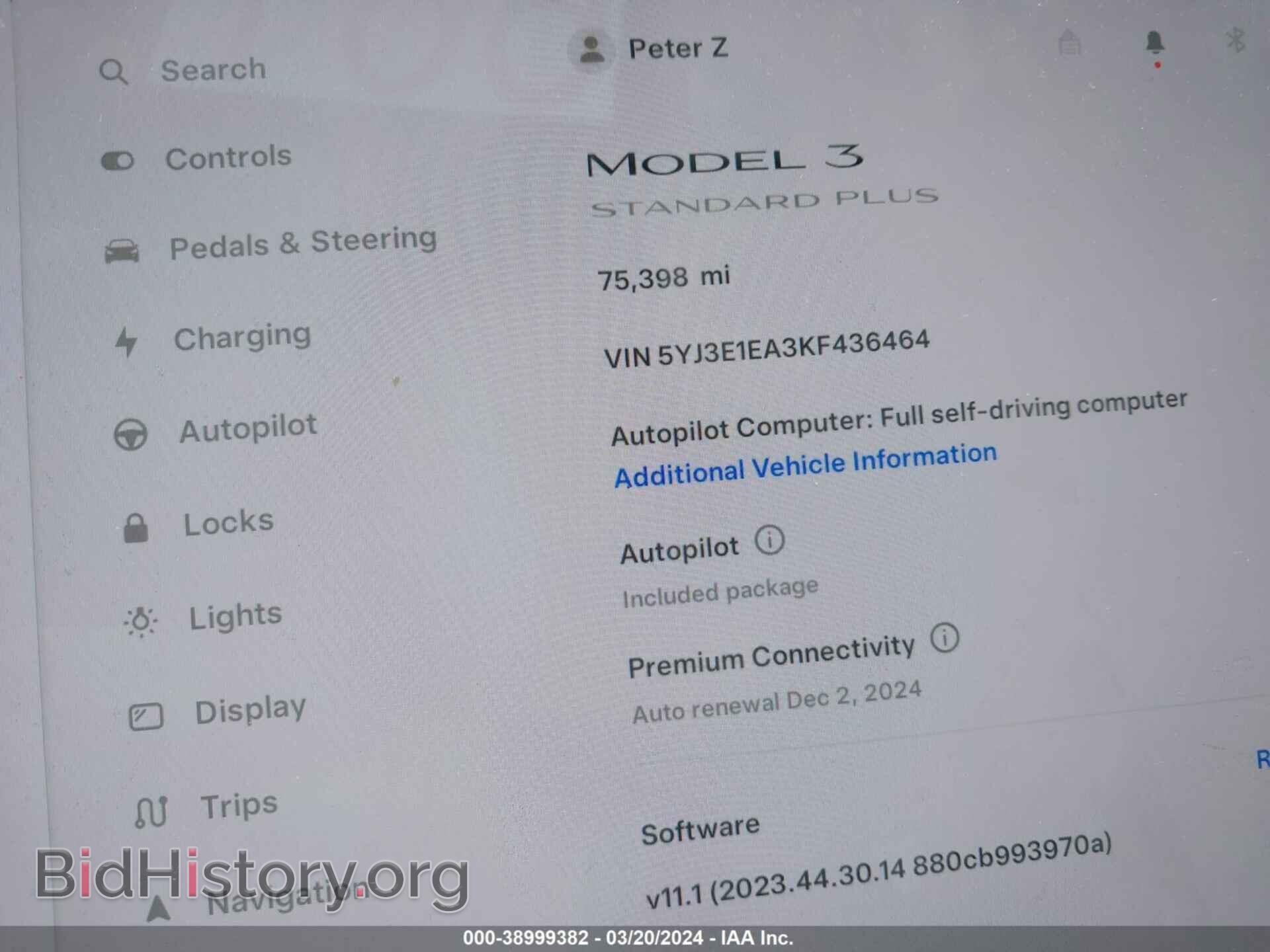 2019 TESLA MODEL 3 - VIN: 5YJ3E1EA3KF436464 - Фото 7