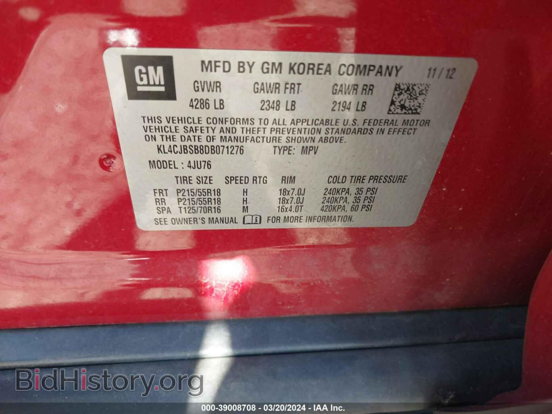 2013 BUICK ENCORE - VIN: KL4CJBSB8DB071276 - Photo 9