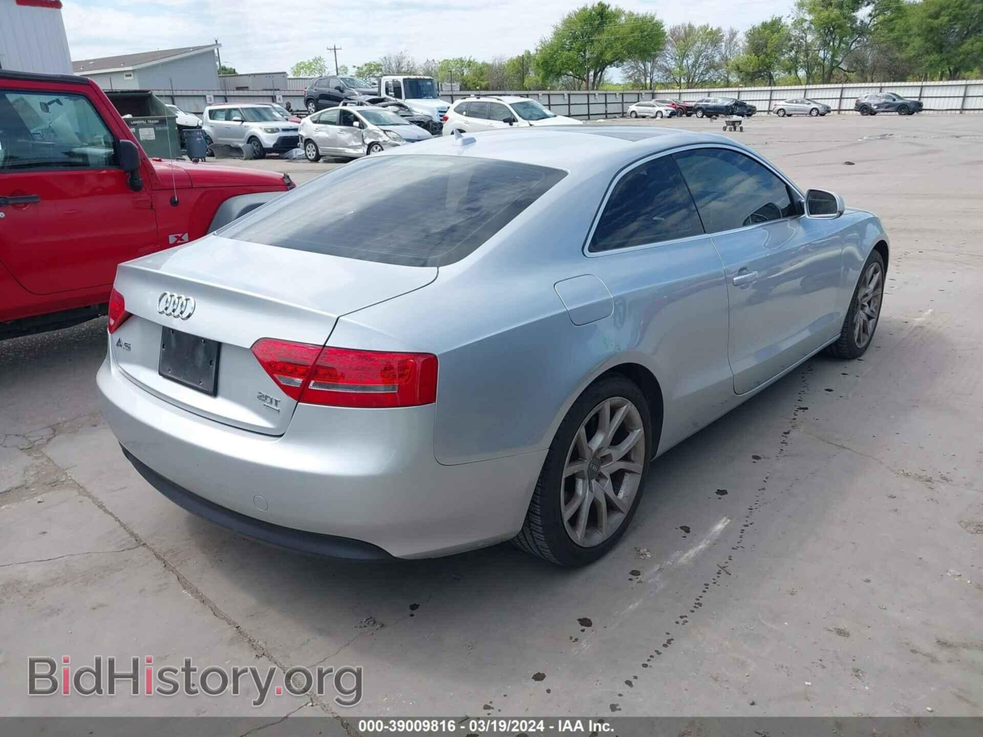 2012 AUDI A5 - VIN: WAULFAFR0CA025452 - Фото 4