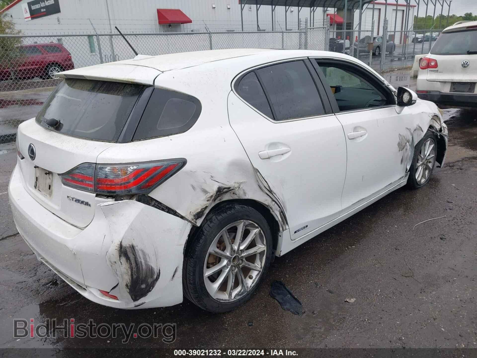 2012 LEXUS CT 200H - VIN: JTHKD5BH9C2122098 - Фото 4