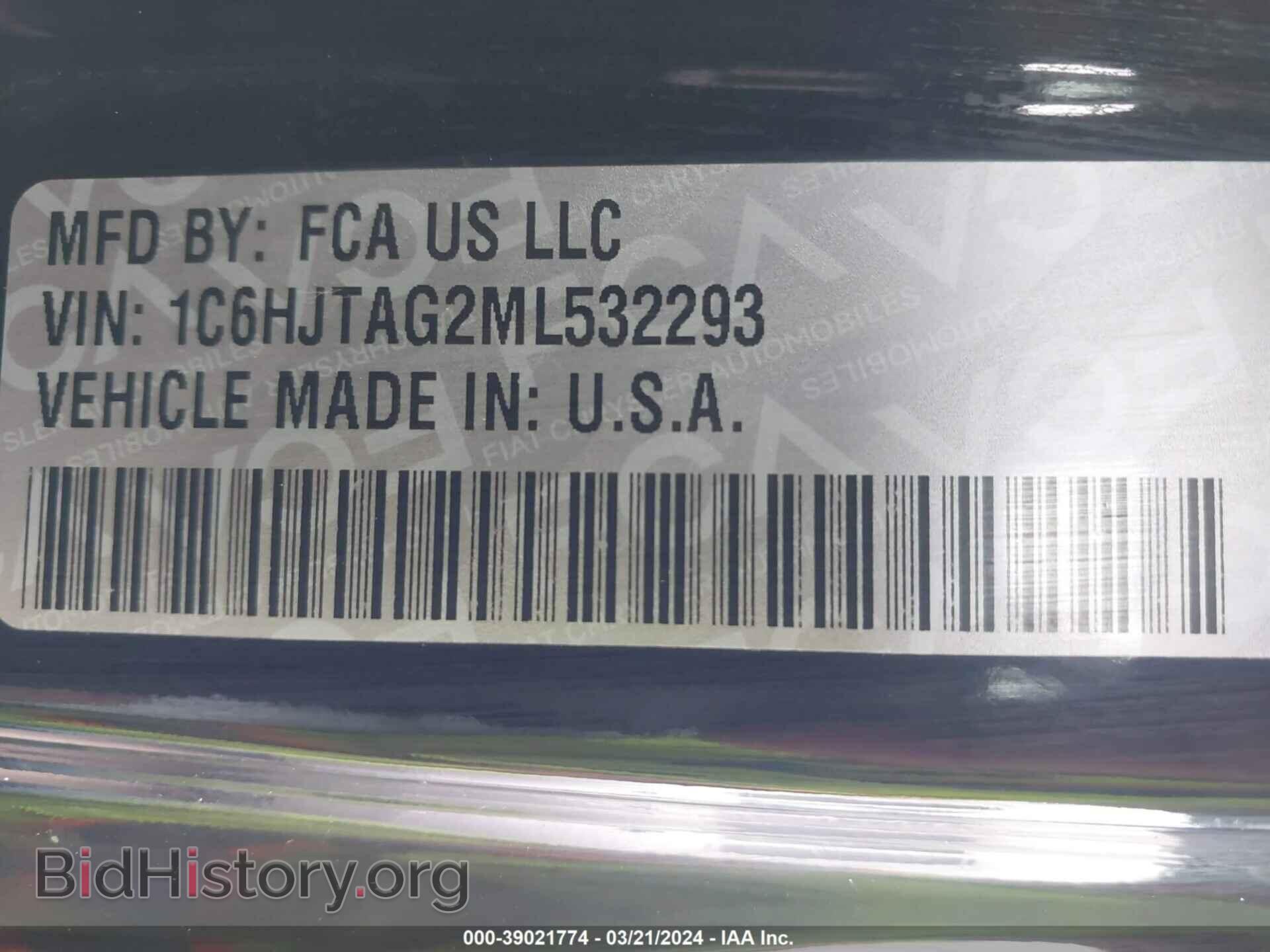 2021 JEEP GLADIATOR - VIN: 1C6HJTAG2ML532293 - Фото 9
