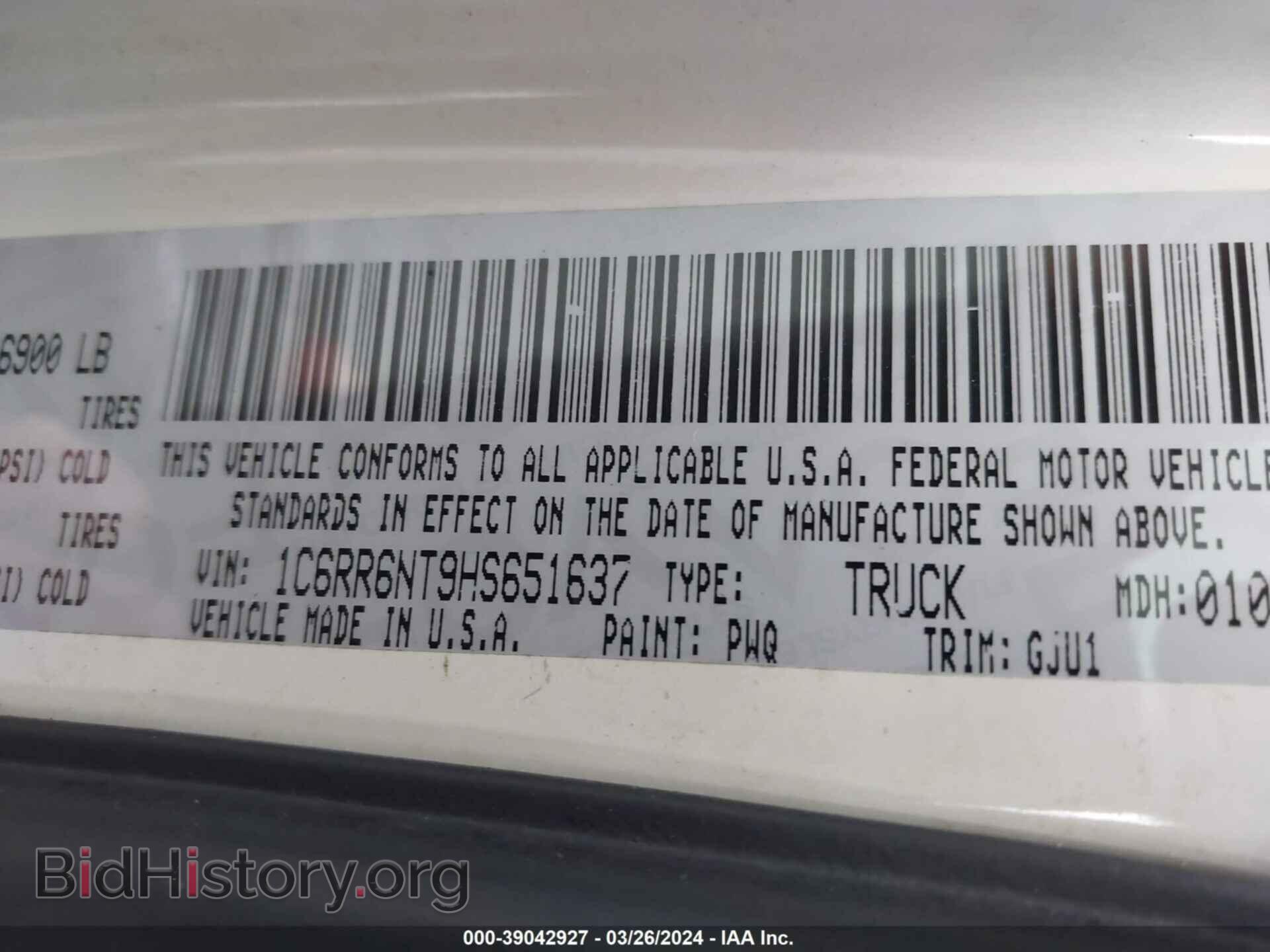 2017 RAM 1500 - VIN: 1C6RR6NT9HS651637 - Фото 9