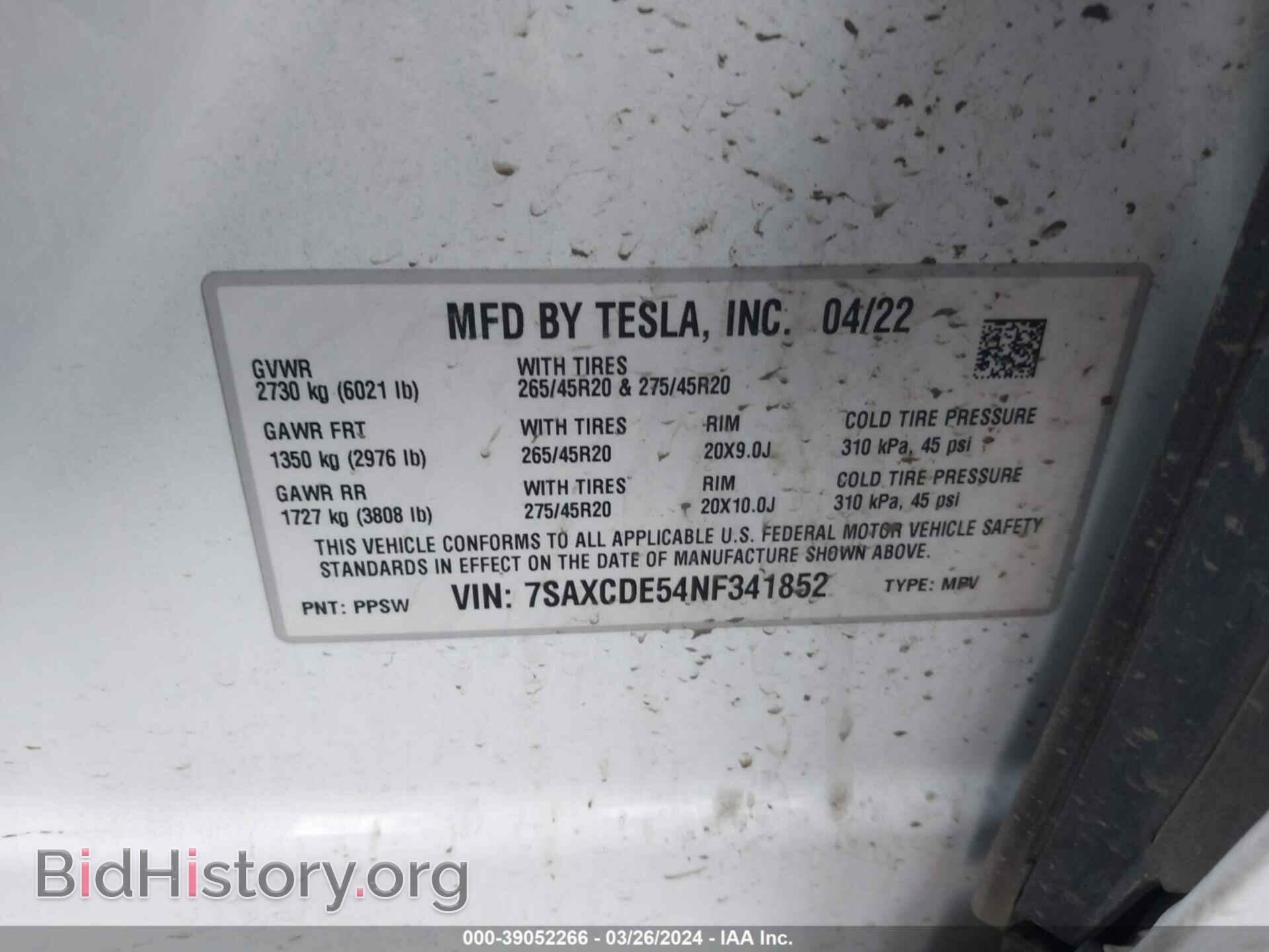 2022 TESLA MODEL X - VIN: 7SAXCDE54NF341852 - Photo 9