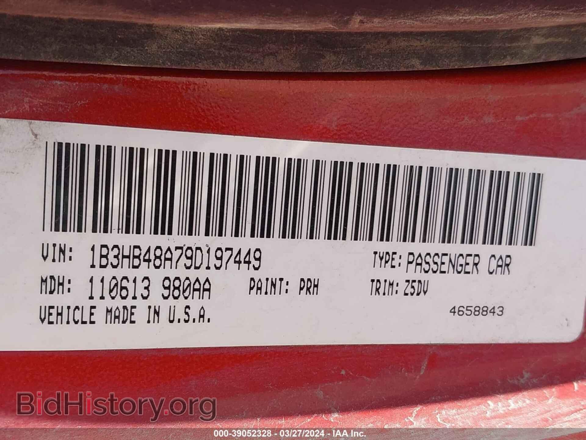 2009 DODGE CALIBER - VIN: 1B3HB48A79D197449 - Фото 9