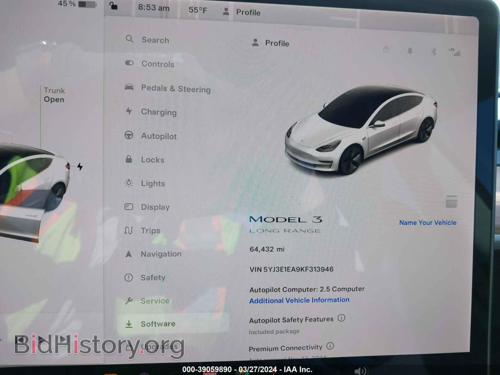2019 TESLA MODEL 3 - VIN: 5YJ3E1EA9KF313946 - Фото 7