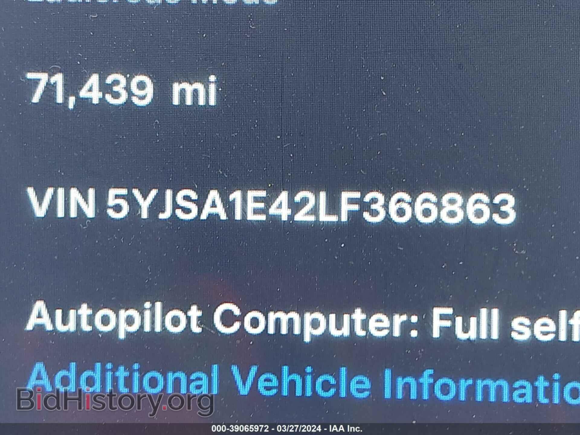 2020 TESLA MODEL S - VIN: 5YJSA1E42LF366863 - Фото 9