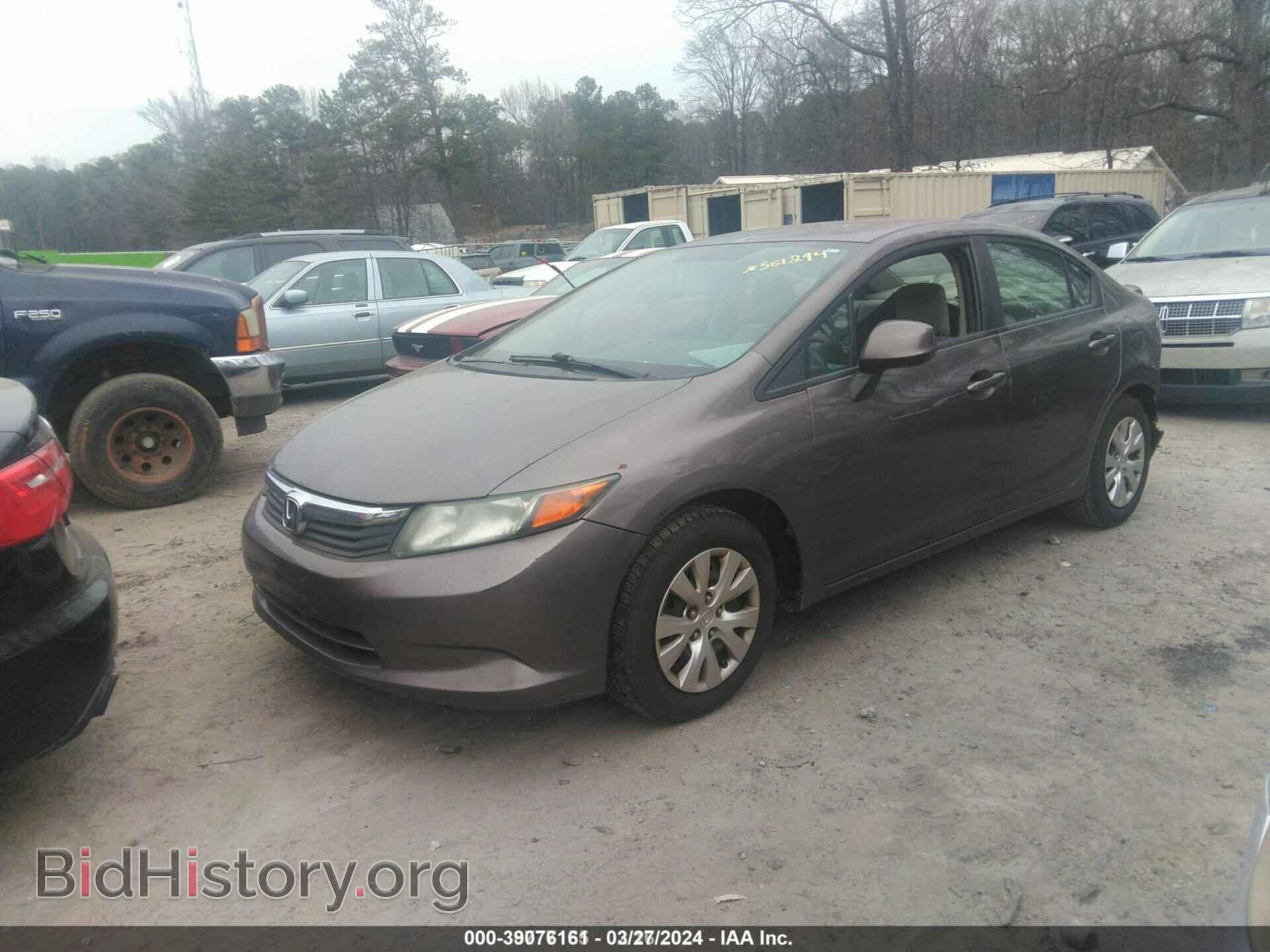 2012 HONDA CIVIC - VIN: 2HGFB2F52CH581294 - Фото 2