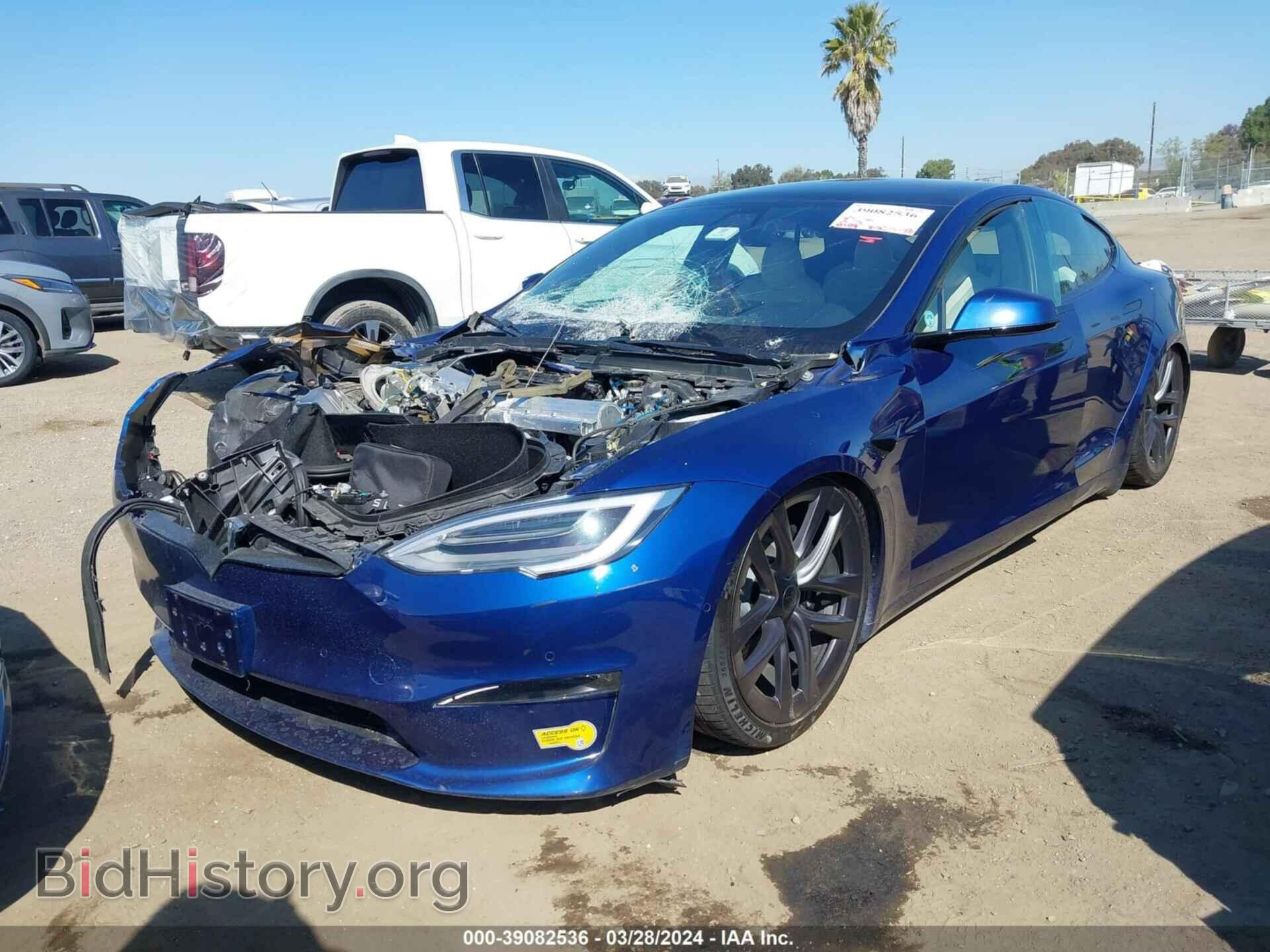 2021 TESLA MODEL S - VIN: 5YJSA1E6XMF449668 - Фото 2