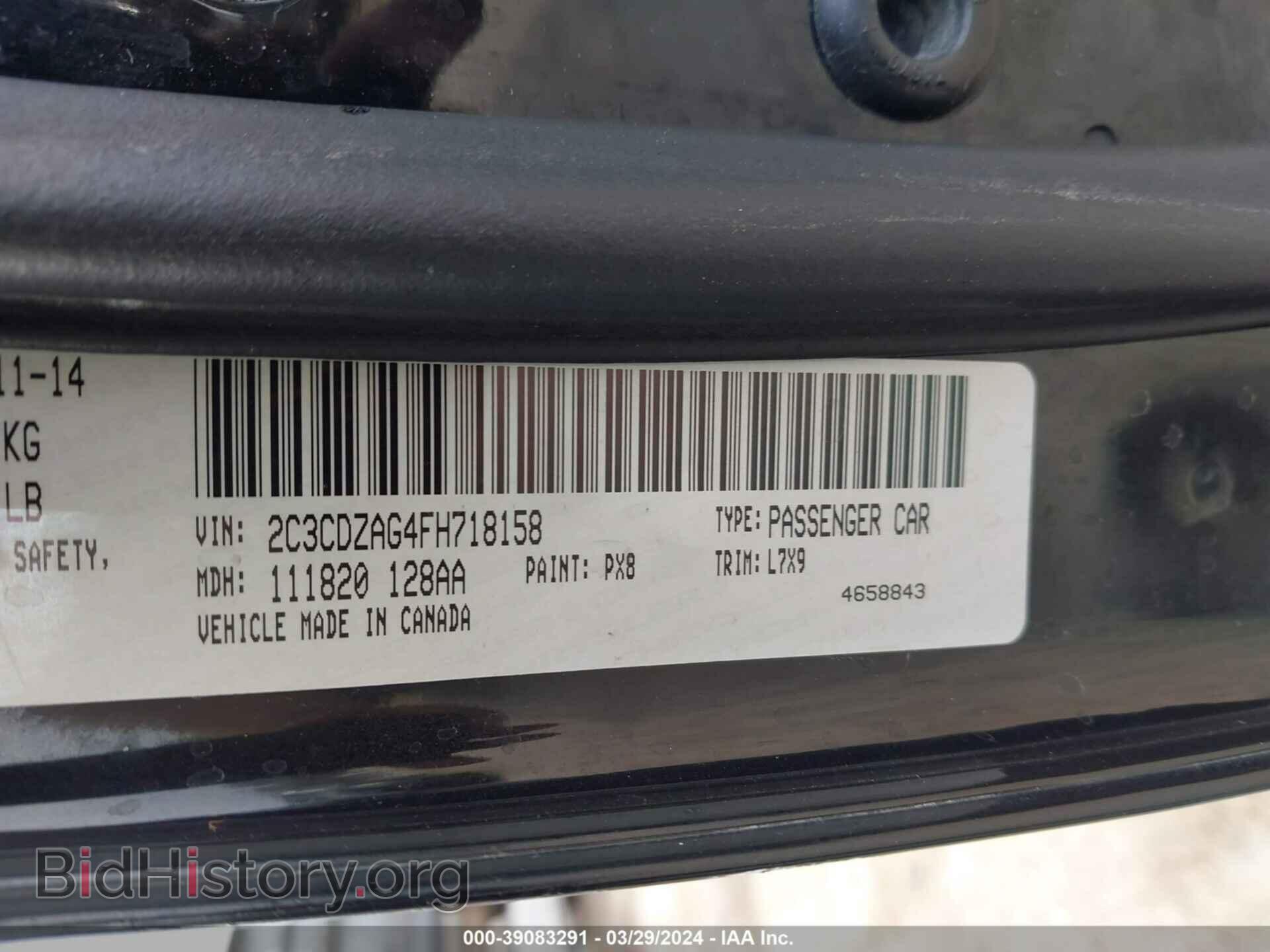 2015 DODGE CHALLENGER - VIN: 2C3CDZAG4FH718158 - Photo 9