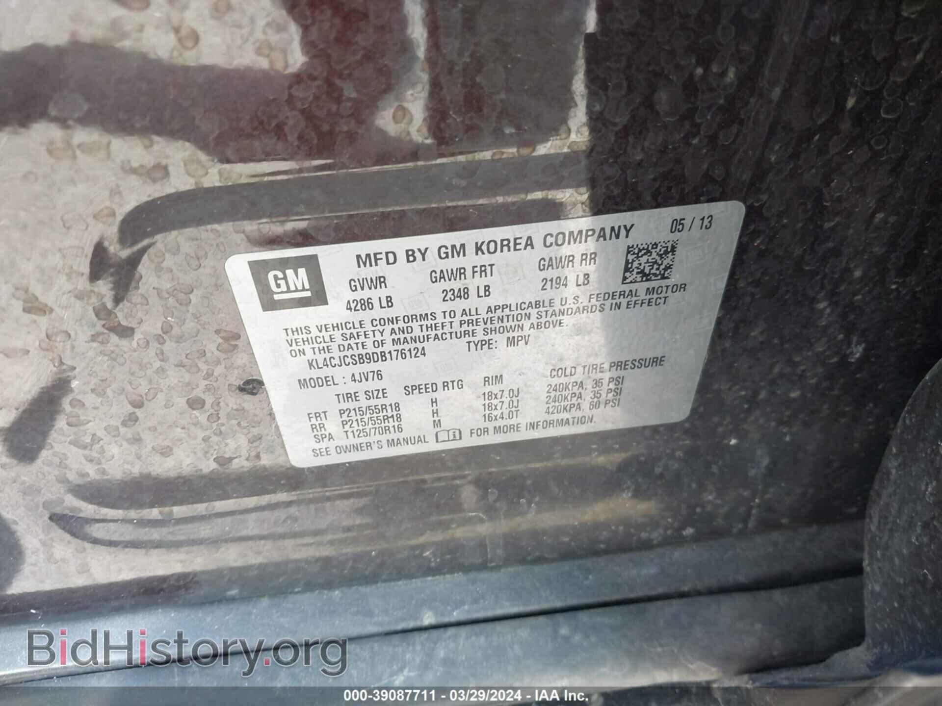 2013 BUICK ENCORE - VIN: KL4CJCSB9DB176124 - Photo 9