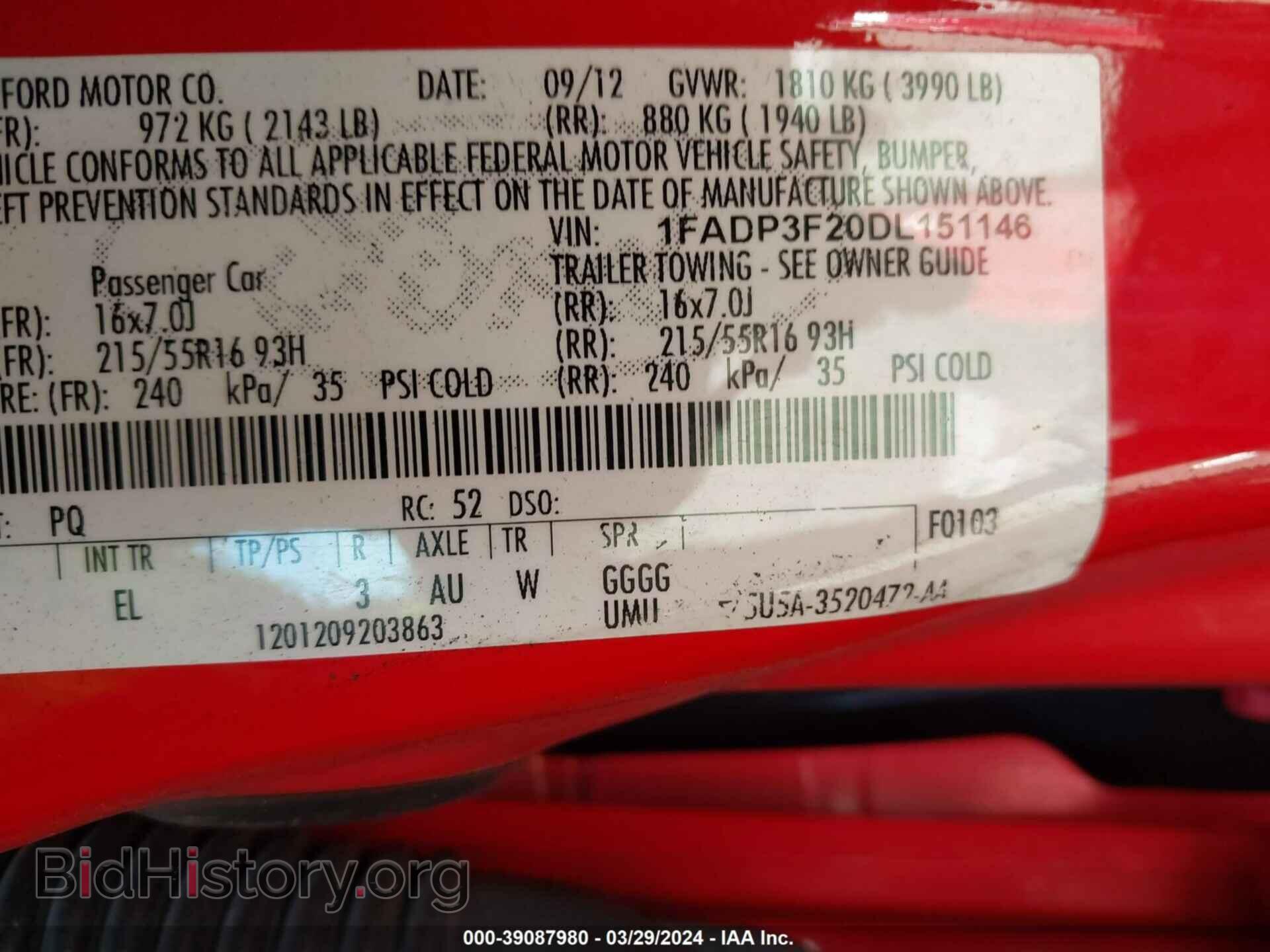 2013 FORD FOCUS - VIN: 1FADP3F20DL151146 - Photo 9