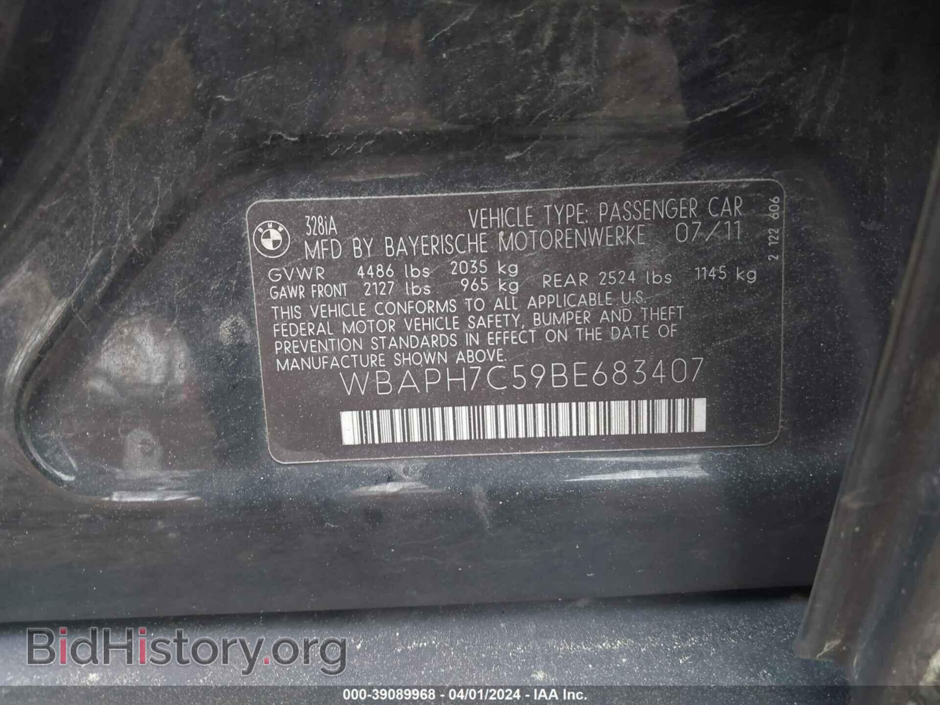 2011 BMW 328I - VIN: WBAPH7C59BE683407 - Photo 9