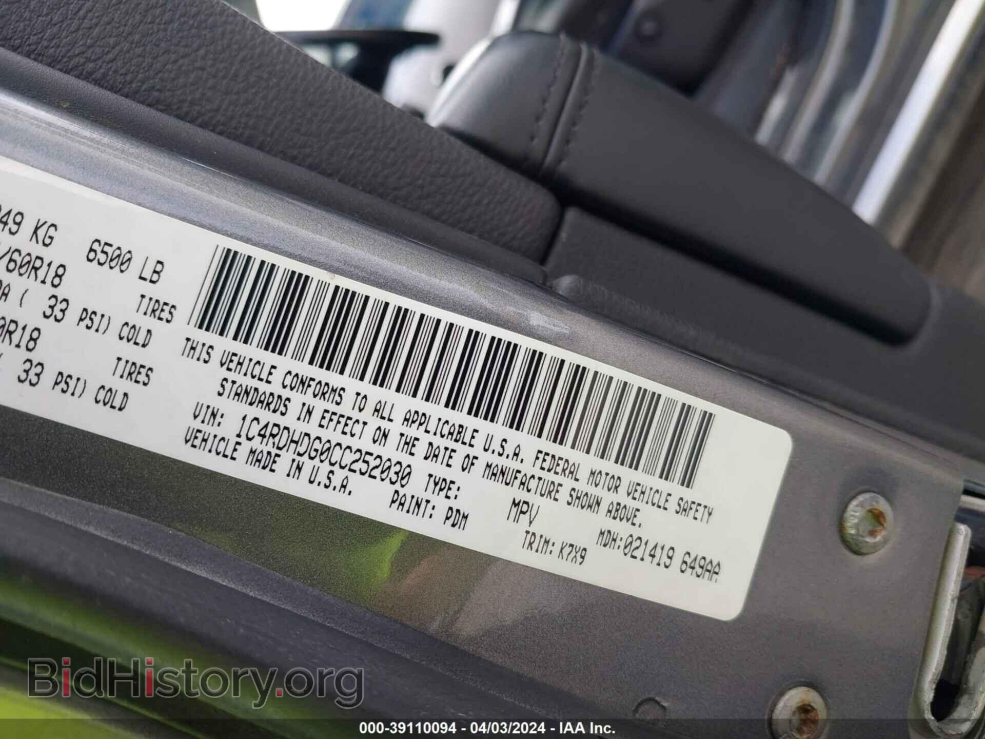 2012 DODGE DURANGO - VIN: 1C4RDHDG0CC252030 - Фото 9