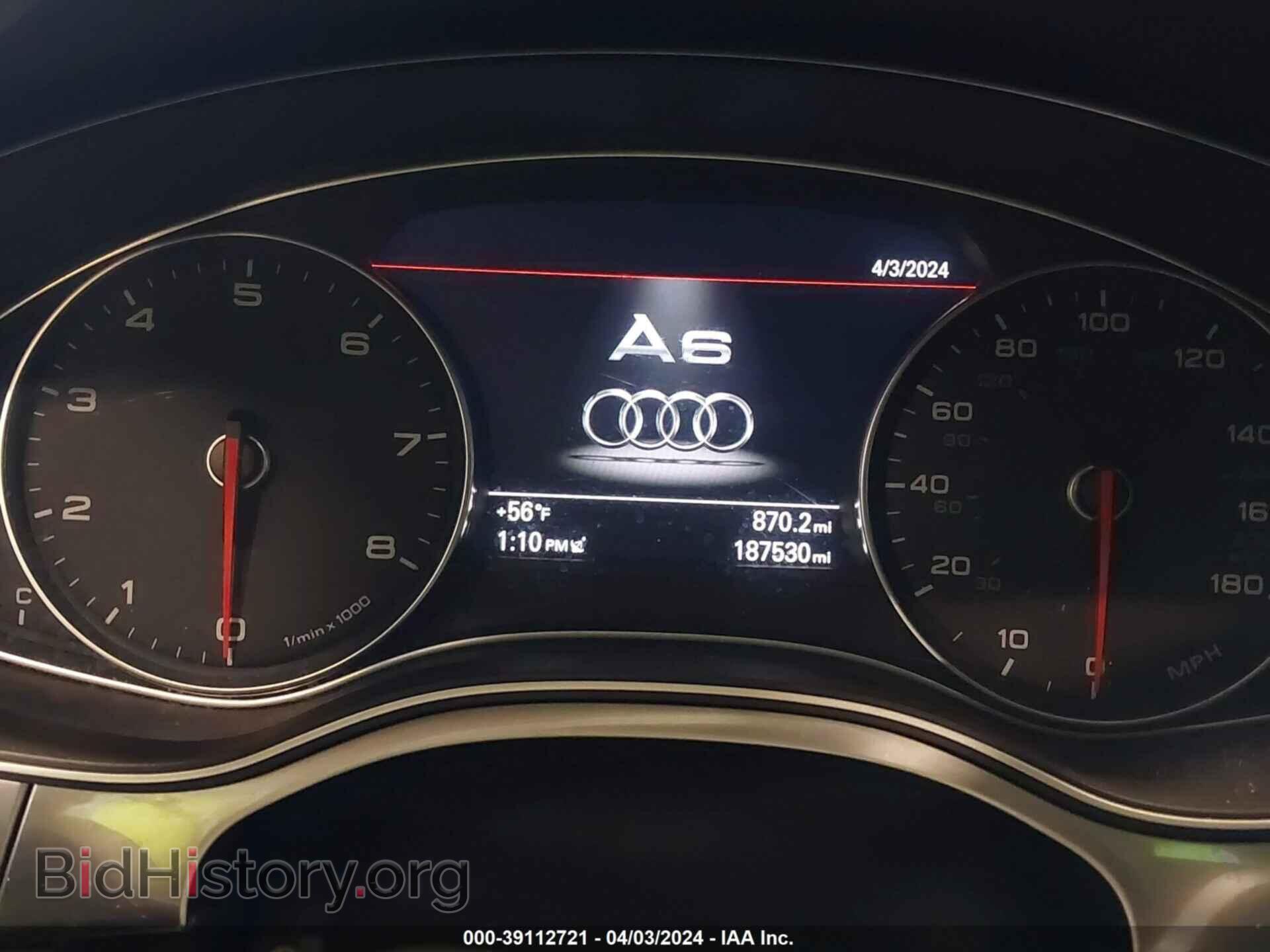 2013 AUDI A6 - VIN: WAUGGAFC1DN128710 - Фото 7