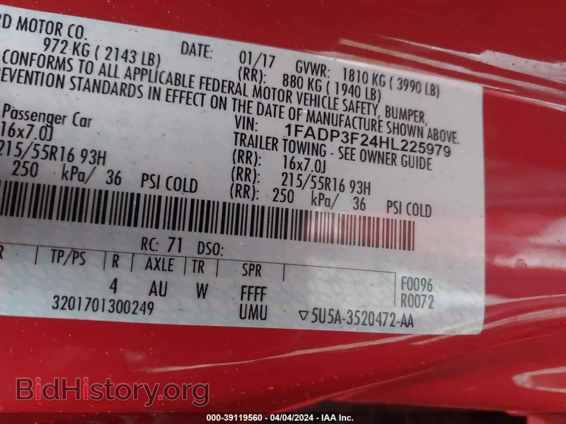 2017 FORD FOCUS - VIN: 1FADP3F24HL225979 - Photo 9