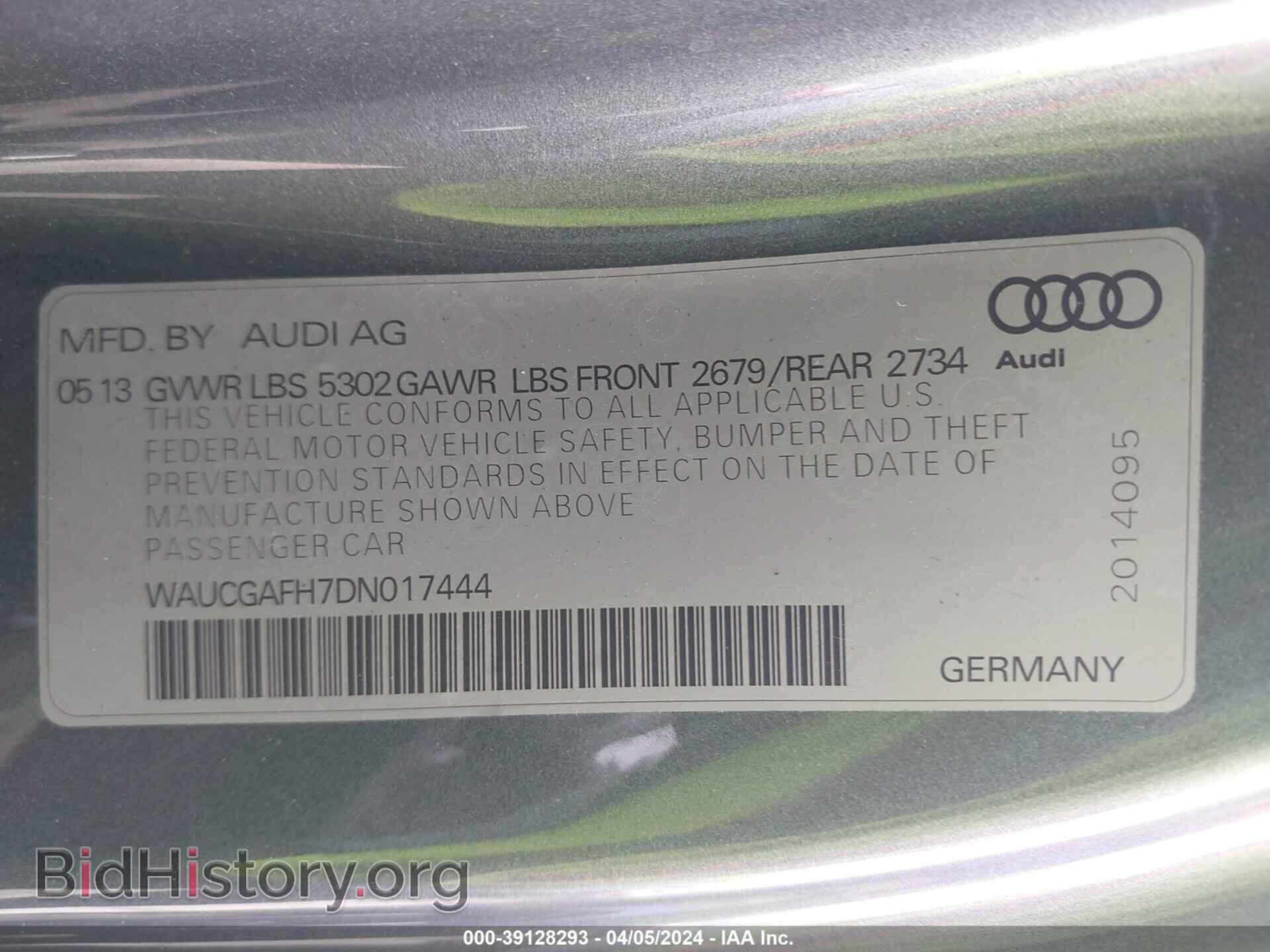 2013 AUDI S5 - VIN: WAUCGAFH7DN017444 - Photo 9