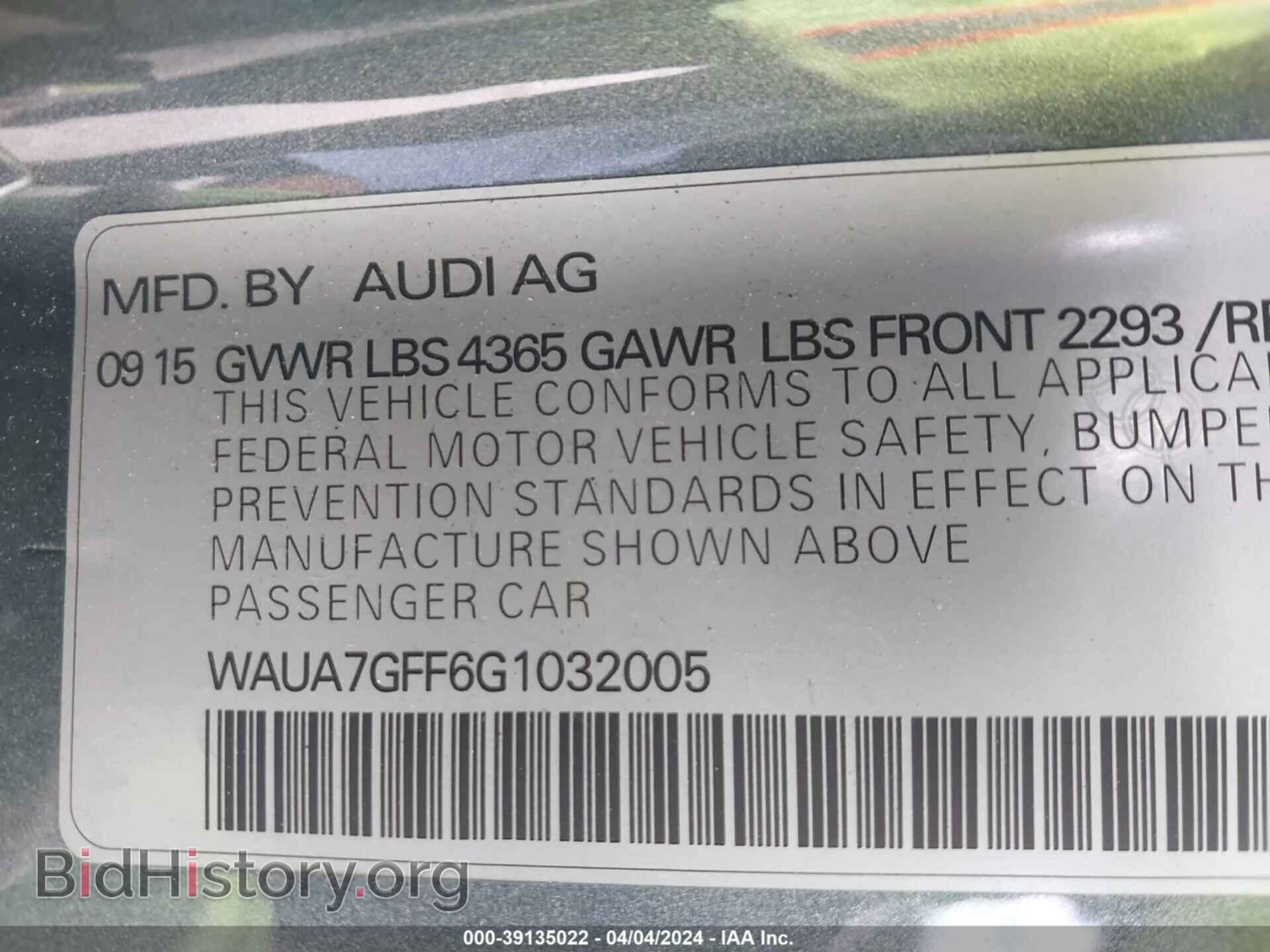 2016 AUDI A3 - VIN: WAUA7GFF6G1032005 - Фото 9