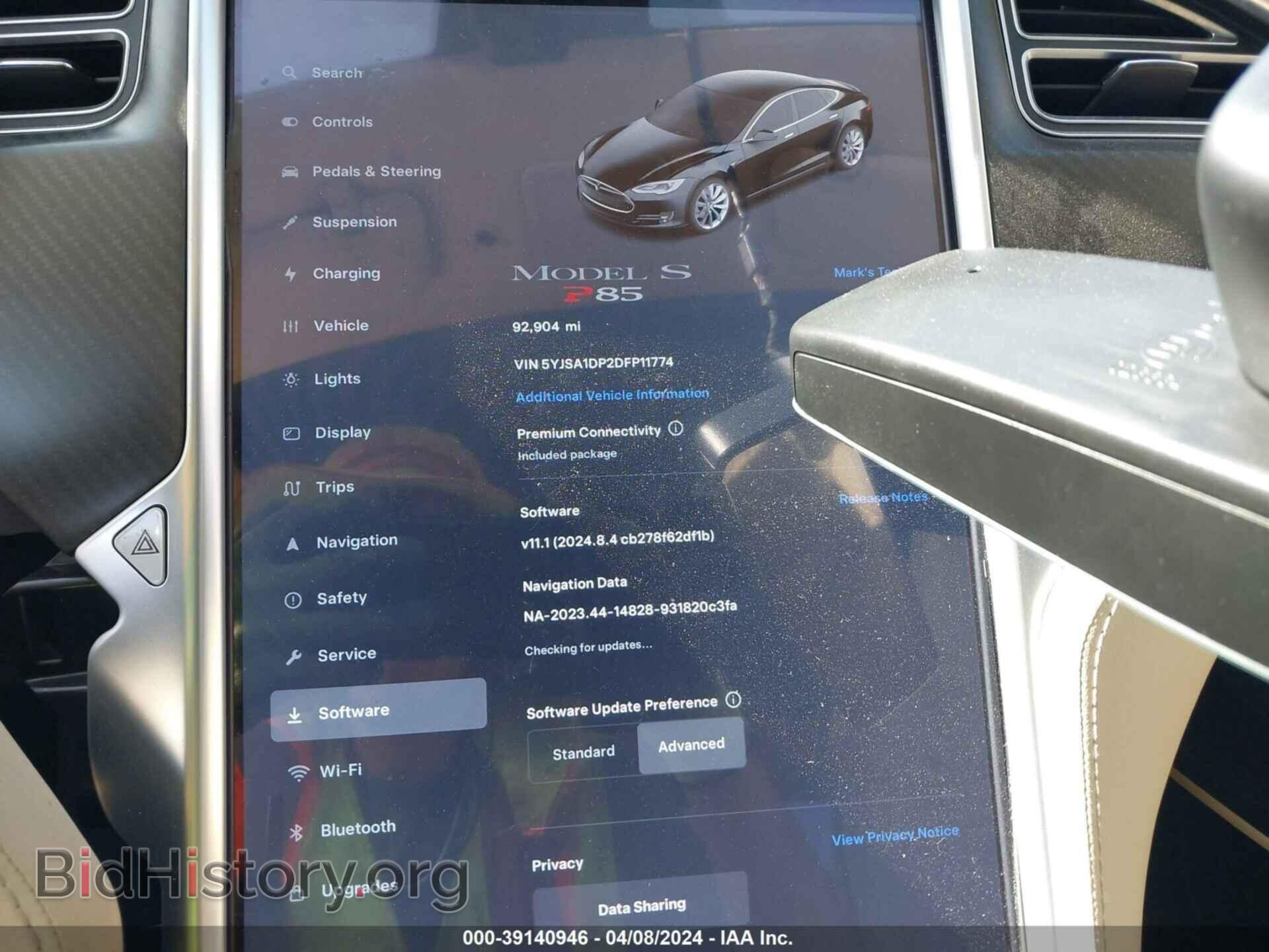 2013 TESLA MODEL S - VIN: 5YJSA1DP2DFP11774 - Фото 7