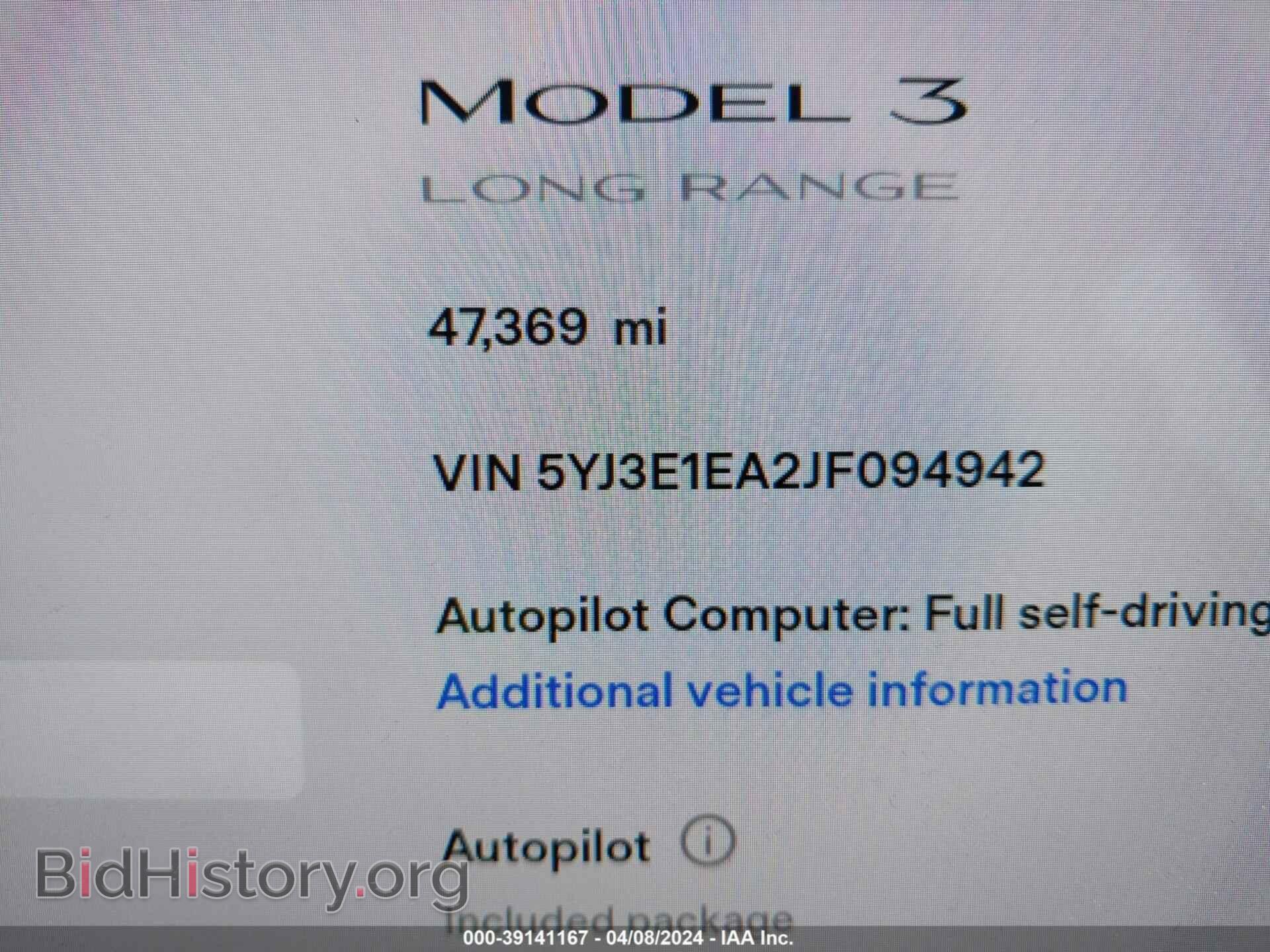 2018 TESLA MODEL 3 - VIN: 5YJ3E1EA2JF094942 - Photo 9