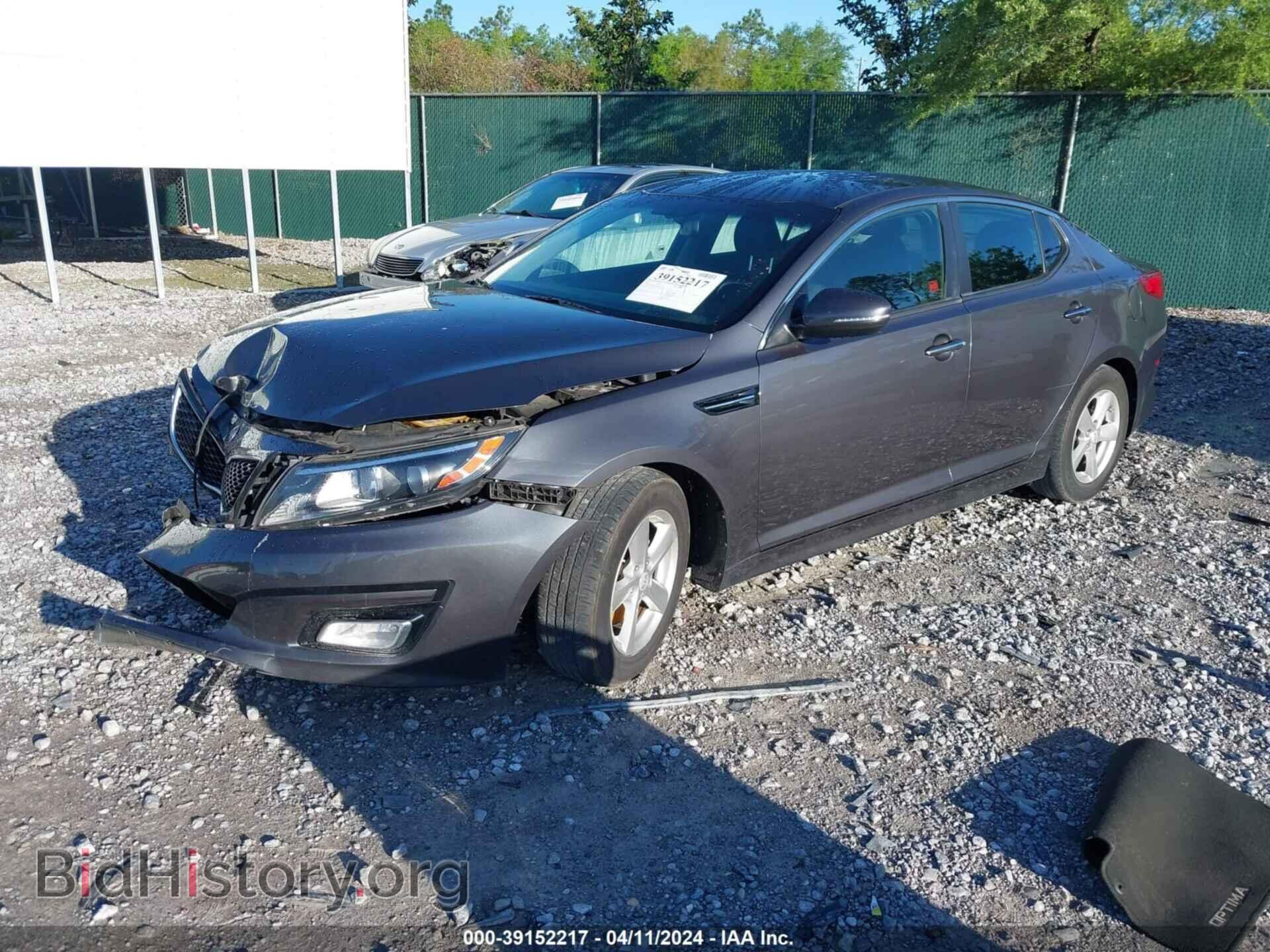 2015 KIA OPTIMA - VIN: KNAGM4A79F5626855 - Фото 2
