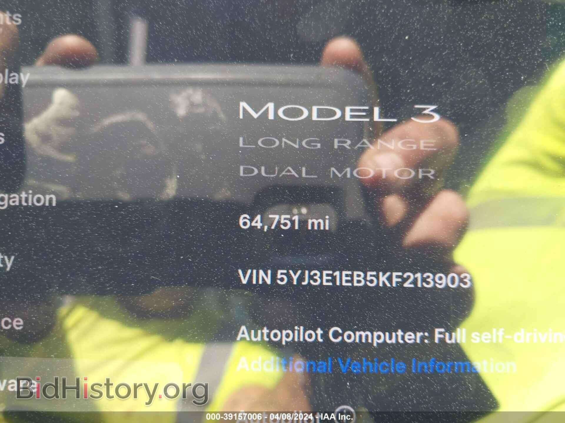 2019 TESLA MODEL 3 - VIN: 5YJ3E1EB5KF213903 - Фото 15