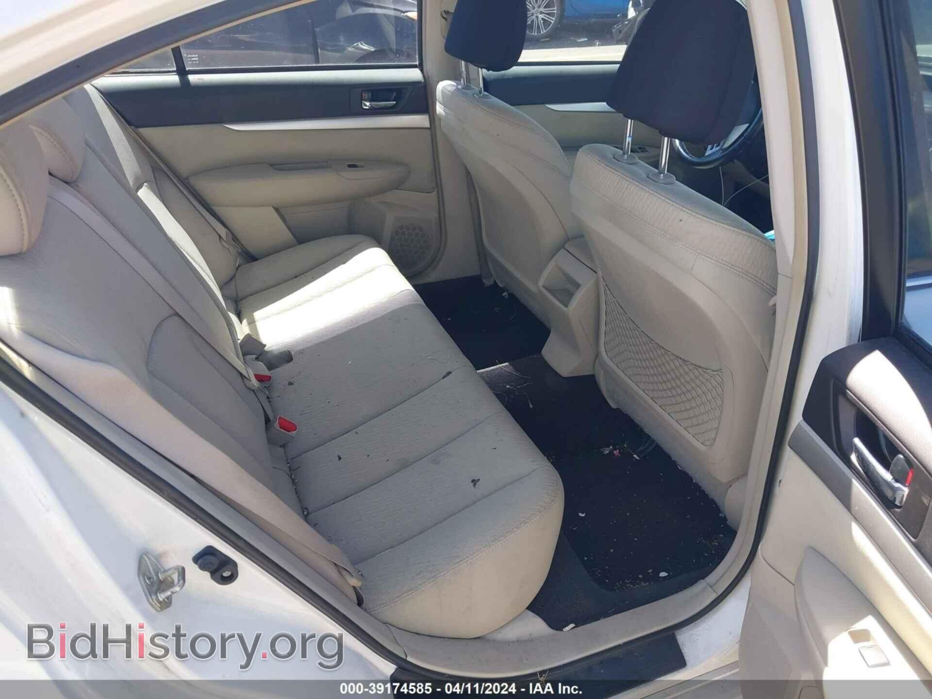 2012 SUBARU LEGACY - VIN: 4S3BMDC62C2007657 - Фото 8