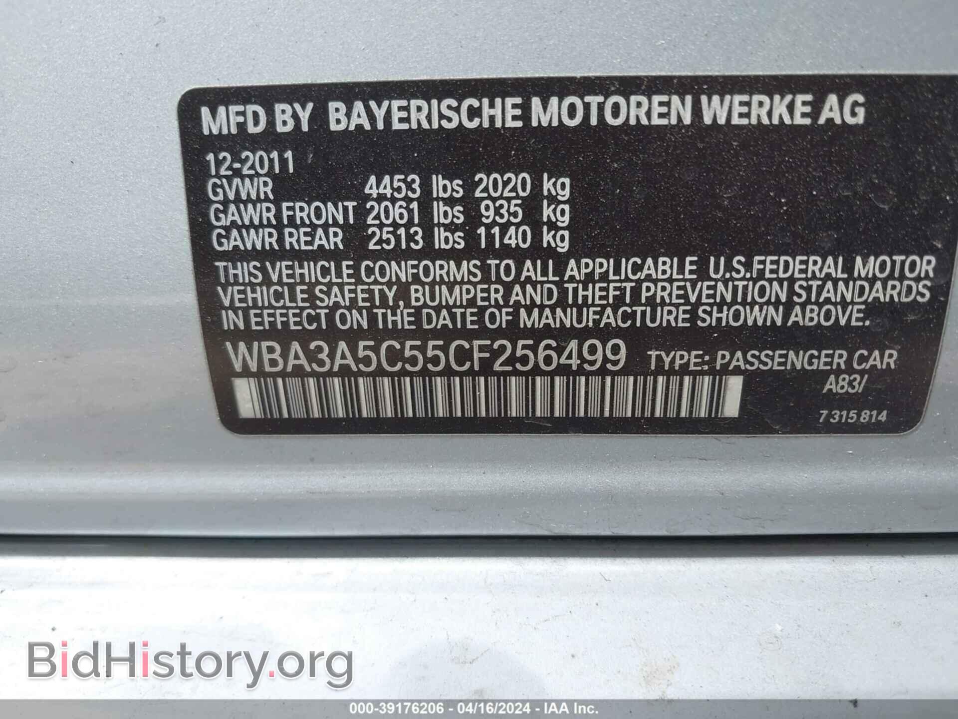 2012 BMW 328I - VIN: WBA3A5C55CF256499 - Фото 9