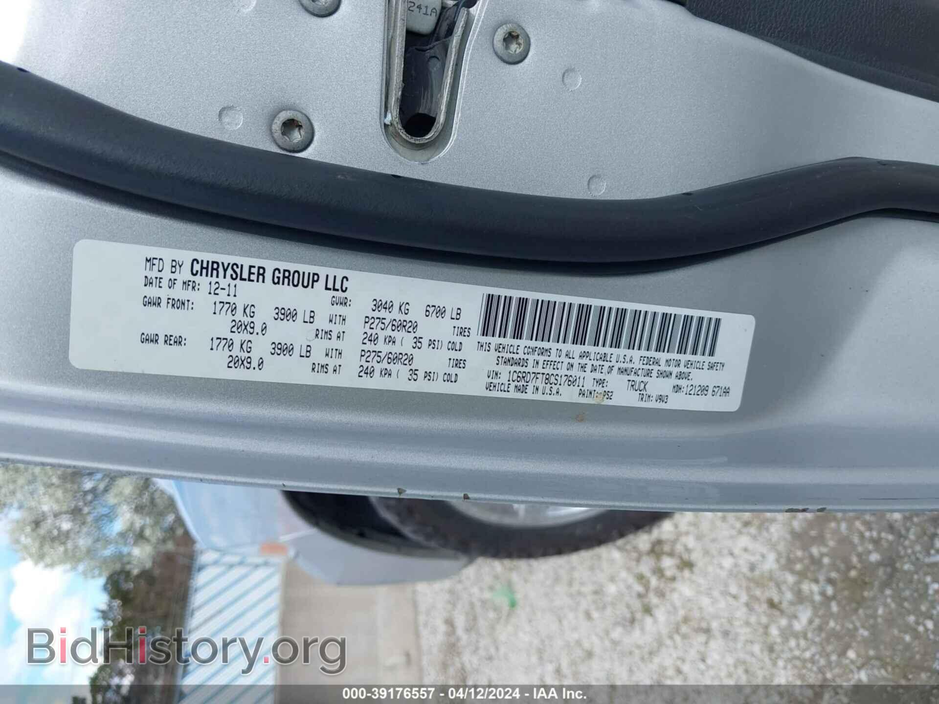 2012 RAM 1500 - VIN: 1C6RD7FT8CS176011 - Photo 9