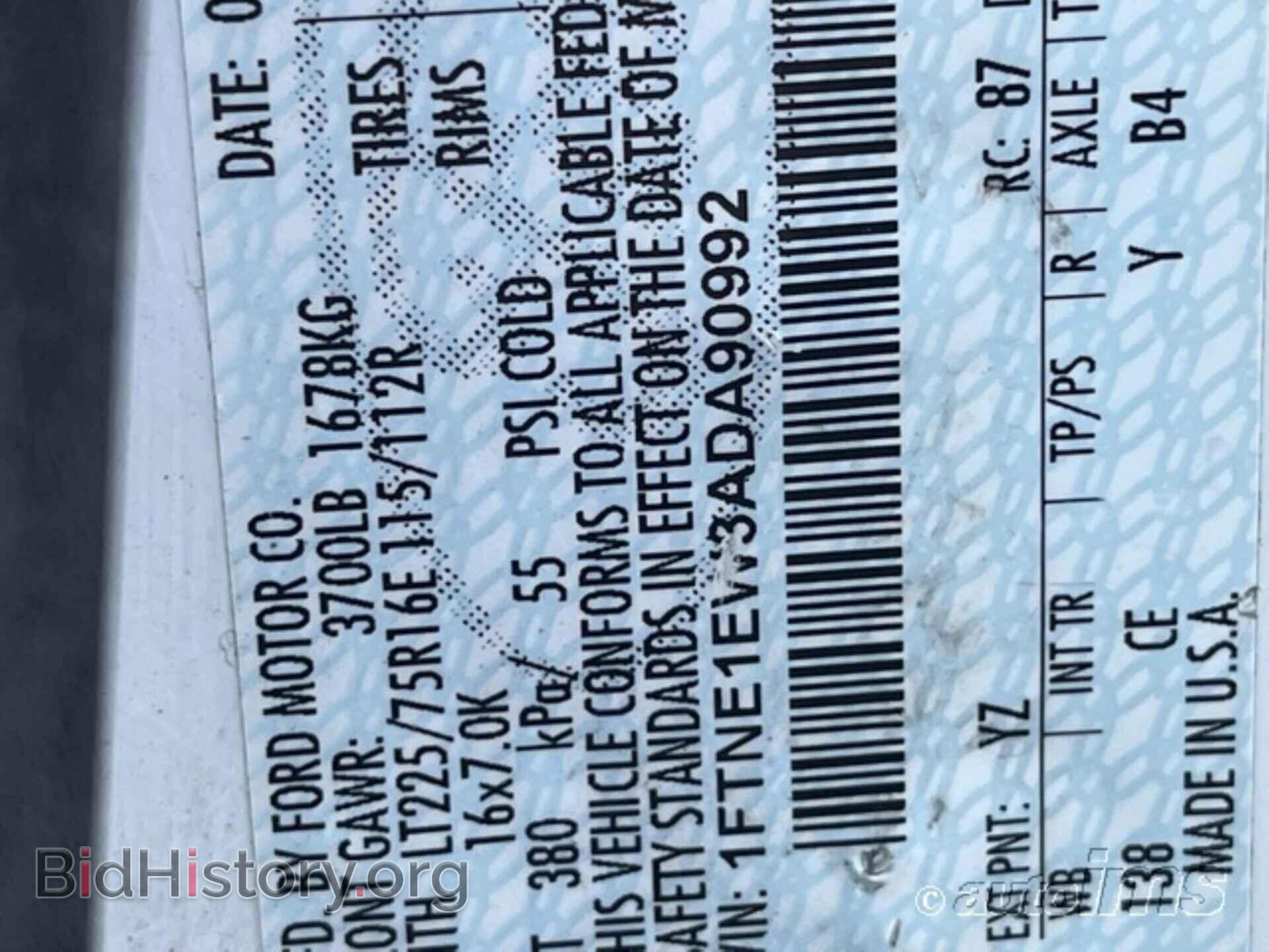 2010 FORD E-150 - VIN: 1FTNE1EW3ADA90992 - Фото 9