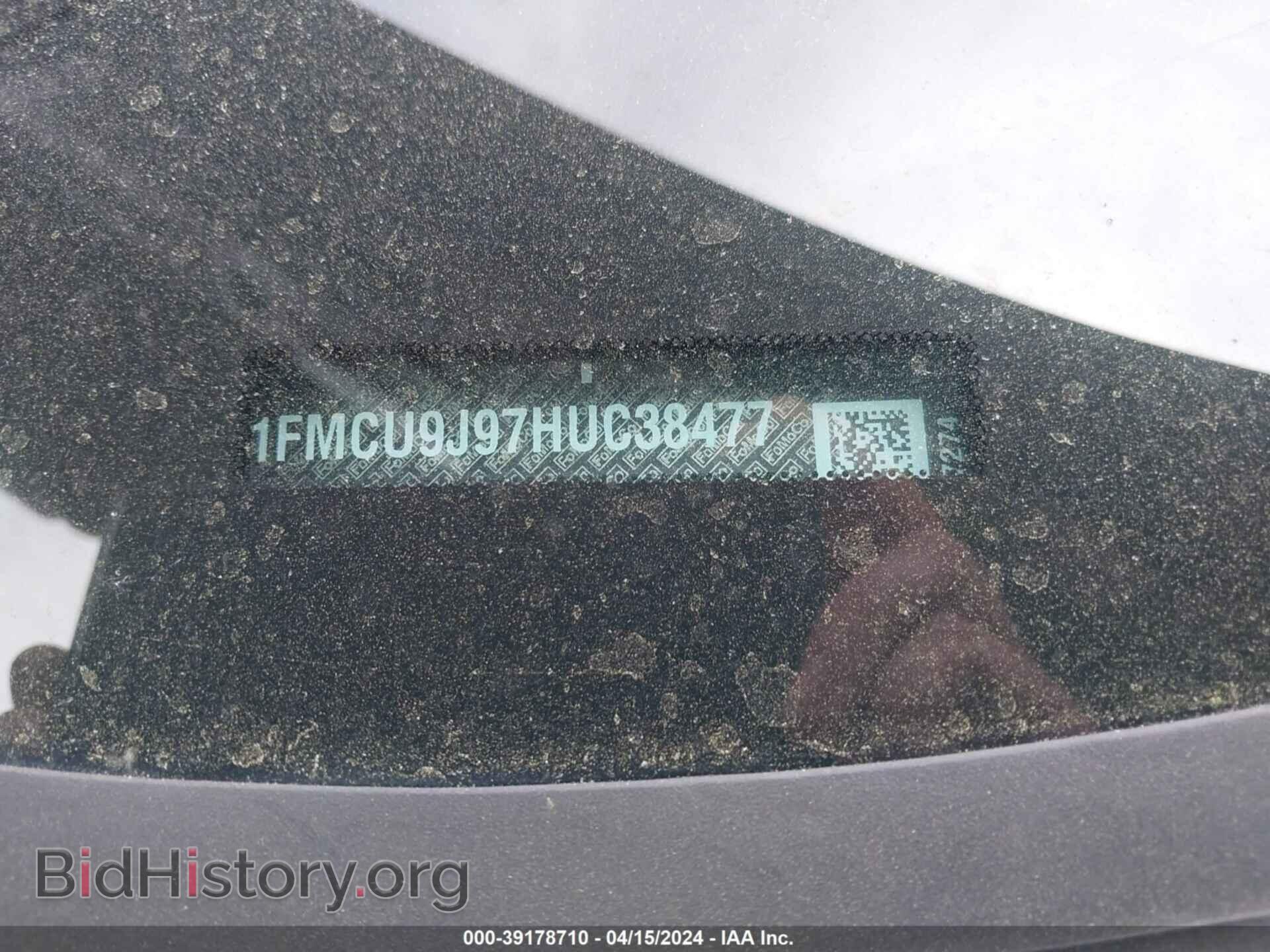 2017 FORD ESCAPE - VIN: 1FMCU9J97HUC38477 - Photo 9