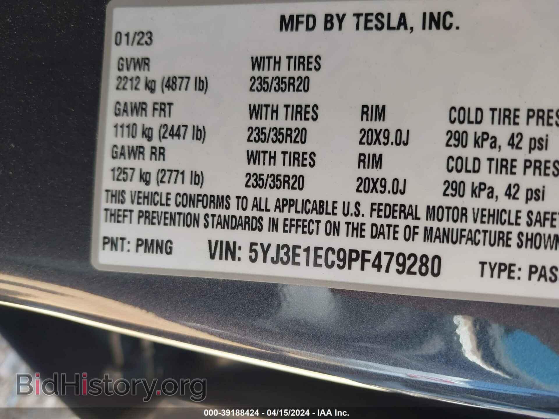 2023 TESLA MODEL 3 - VIN: 5YJ3E1EC9PF479280 - Photo 8