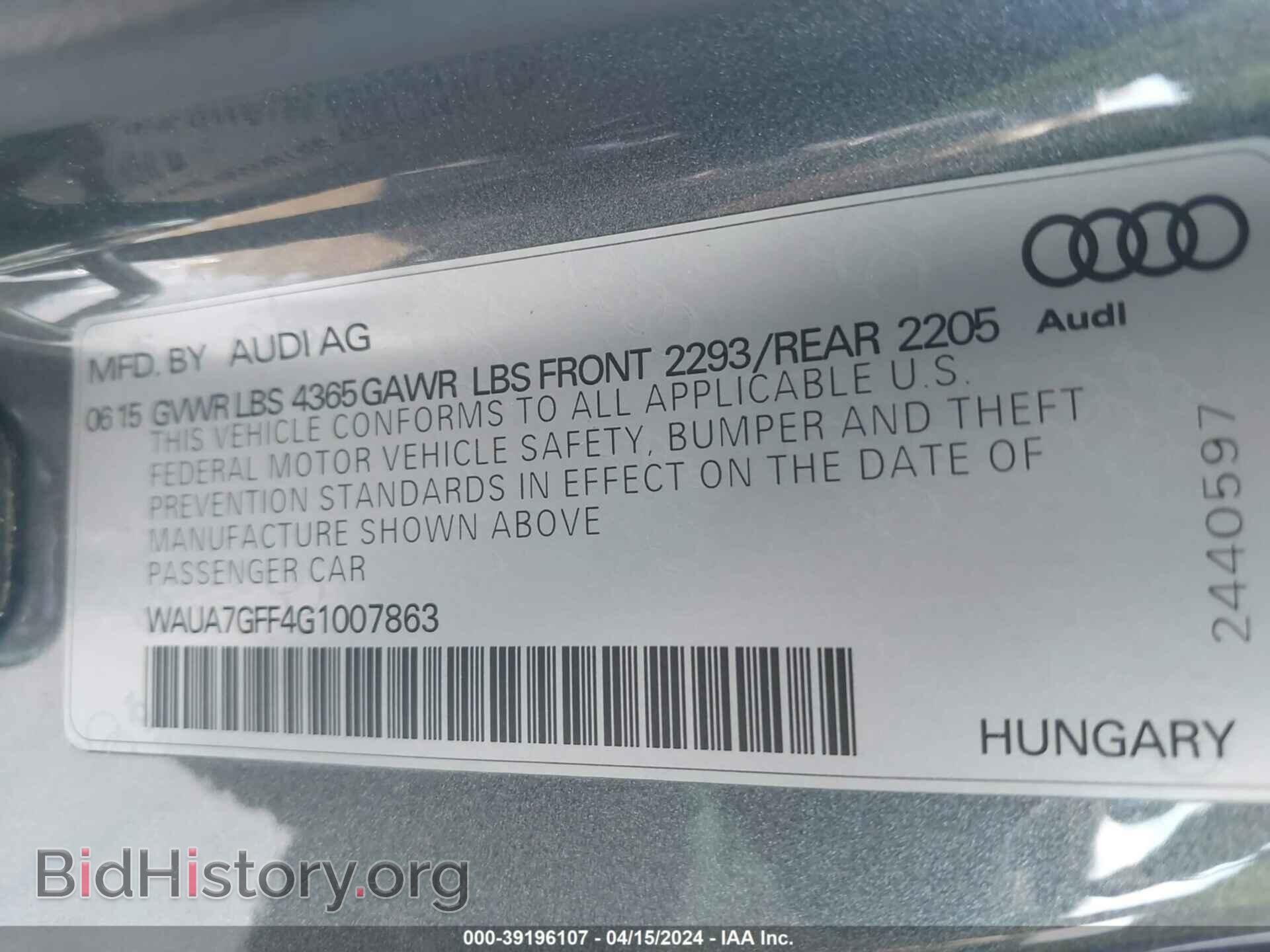 2016 AUDI A3 - VIN: WAUA7GFF4G1007863 - Photo 9