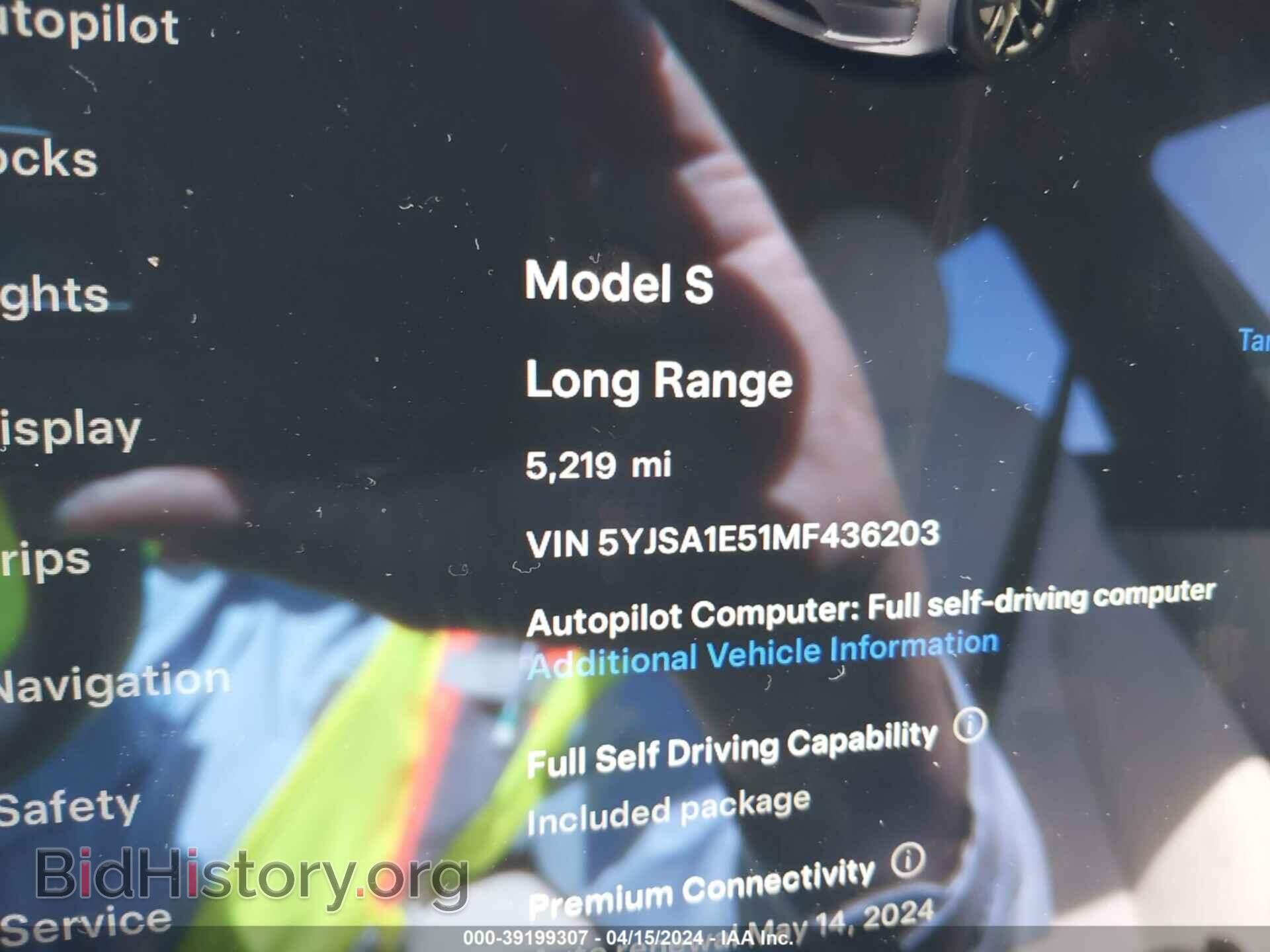 2021 TESLA MODEL S - VIN: 5YJSA1E51MF436203 - Фото 7