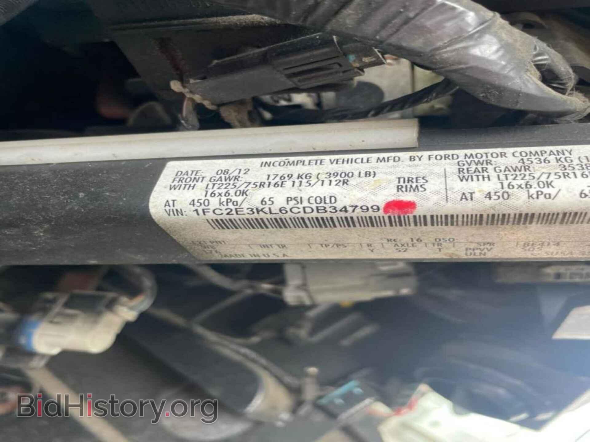 2012 FORD E-350 STRIPPED - VIN: 1FC2E3KL6CDB34799 - Photo 2