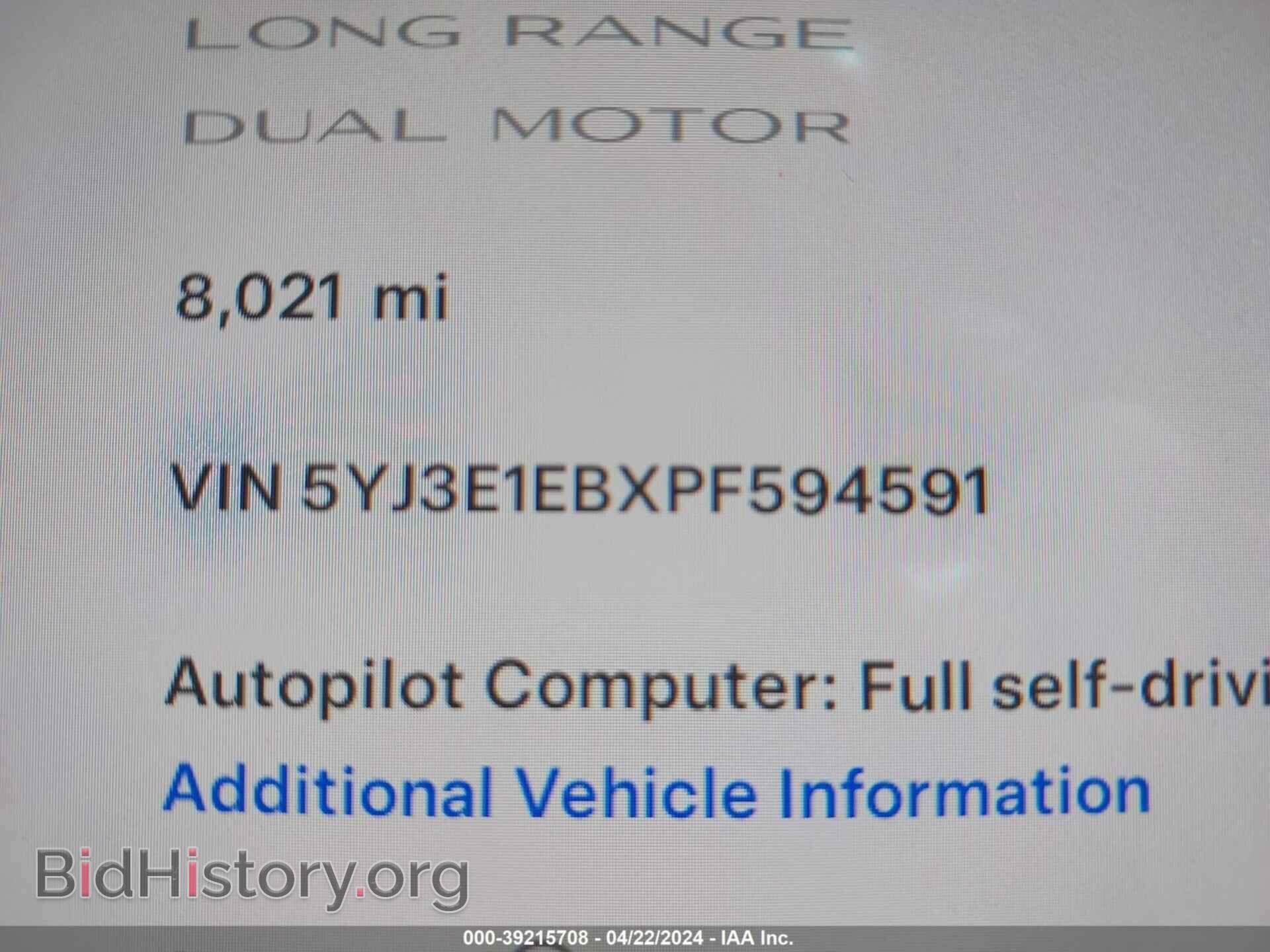 2023 TESLA MODEL 3 - VIN: 5YJ3E1EBXPF594591 - Фото 9