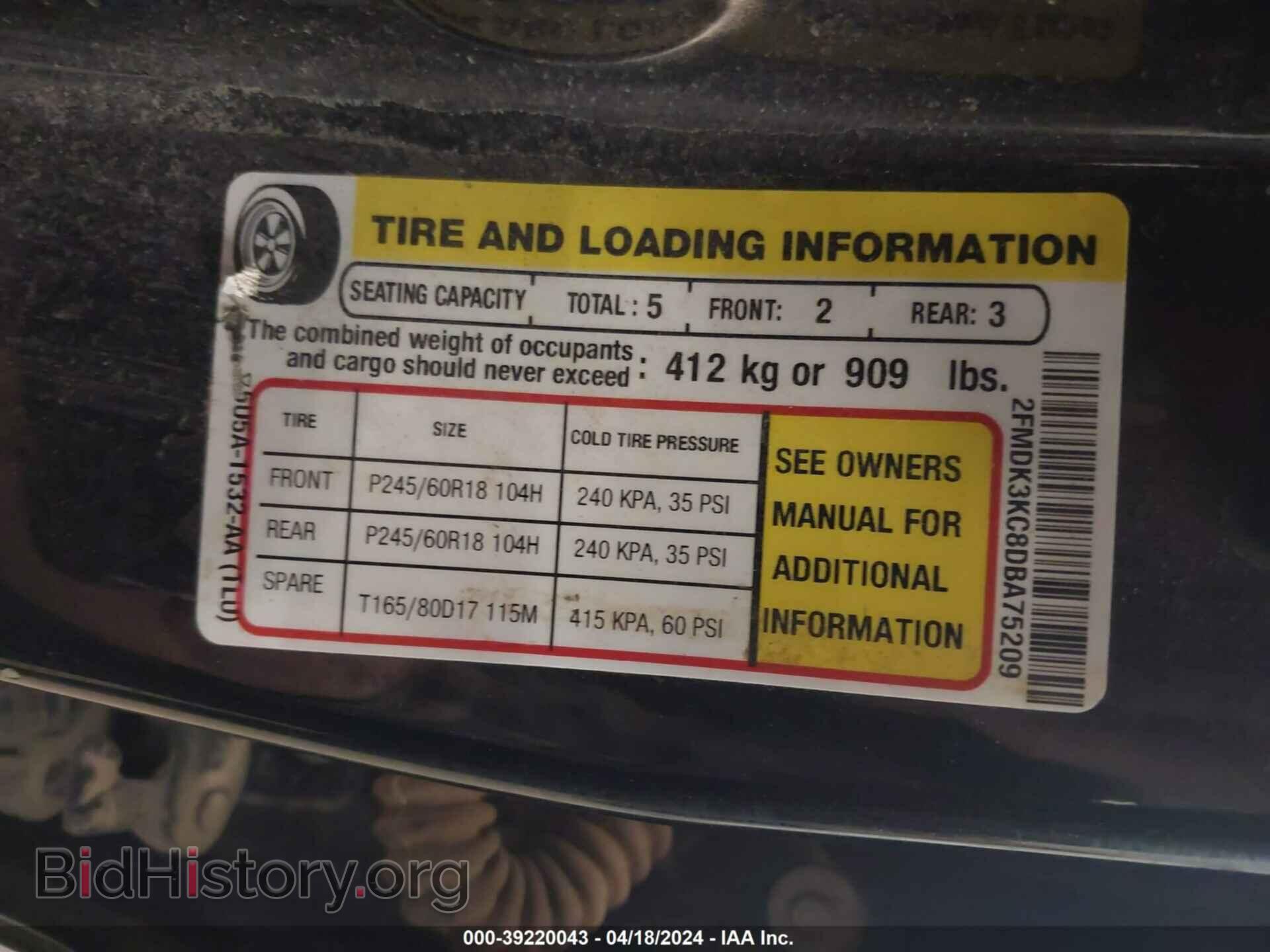 2013 FORD EDGE - VIN: 2FMDK3KC8DBA75209 - Photo 9