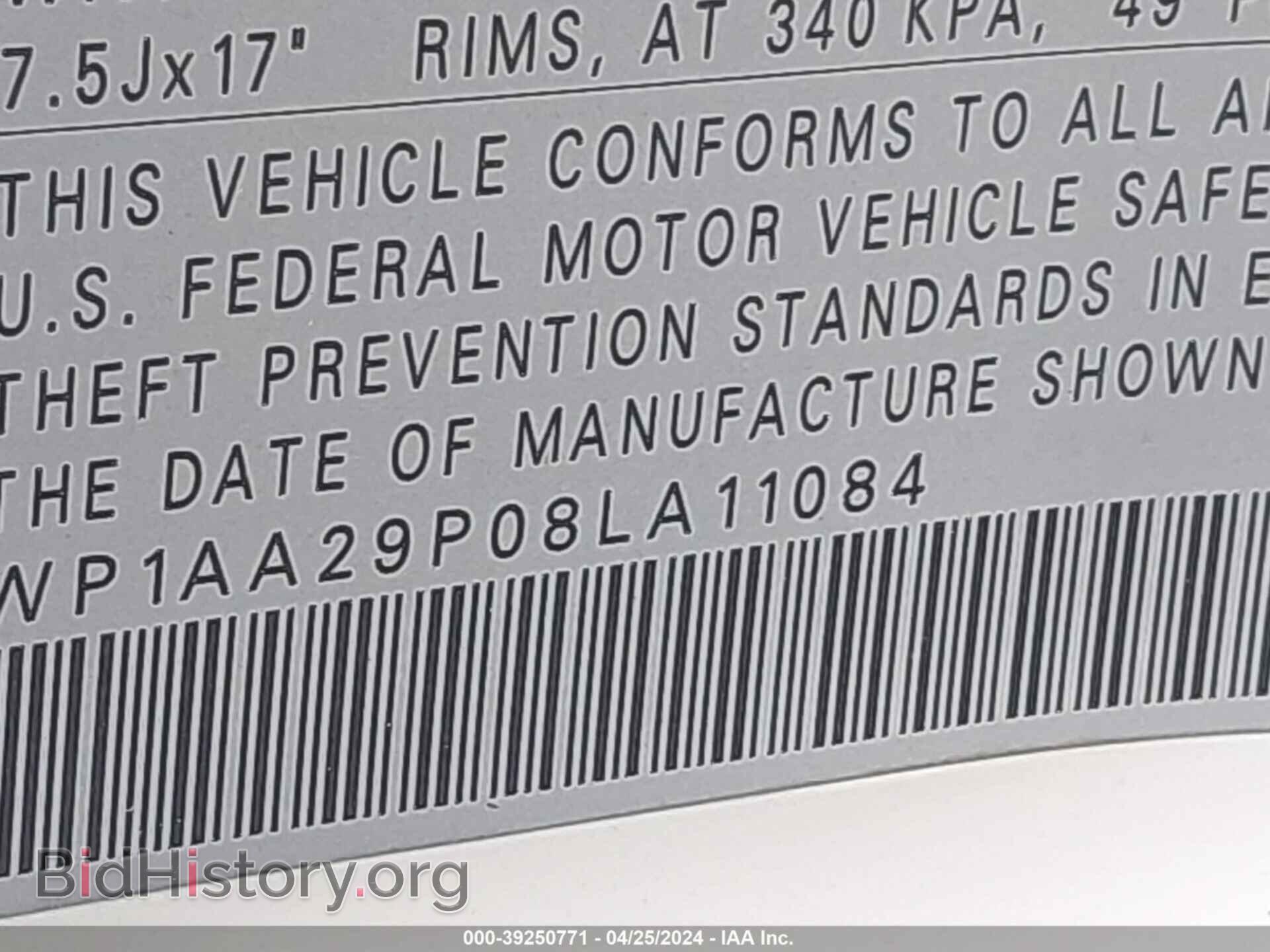 2008 PORSCHE CAYENNE - VIN: WP1AA29P08LA11084 - Фото 9