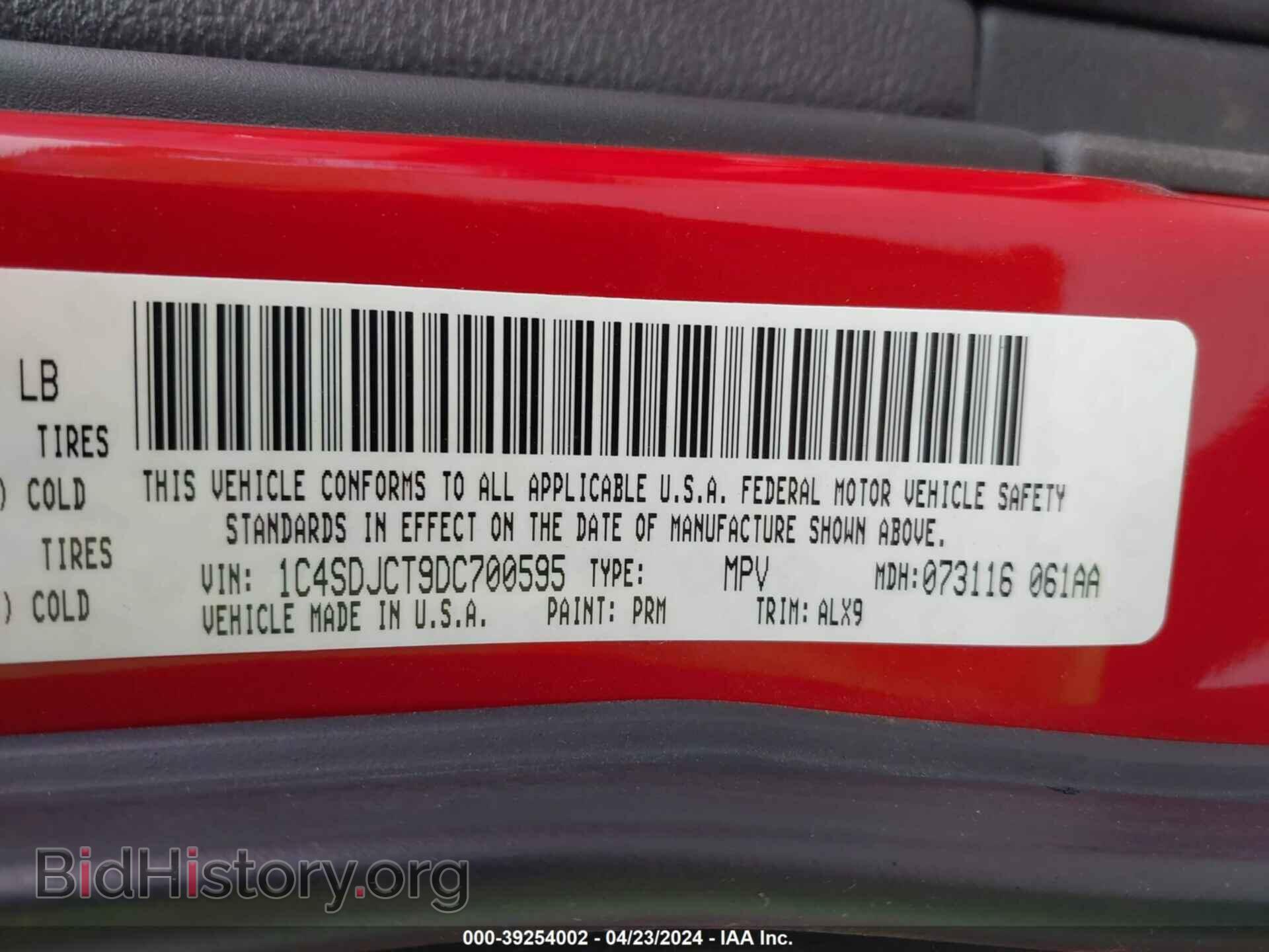 2013 DODGE DURANGO - VIN: 1C4SDJCT9DC700595 - Photo 9